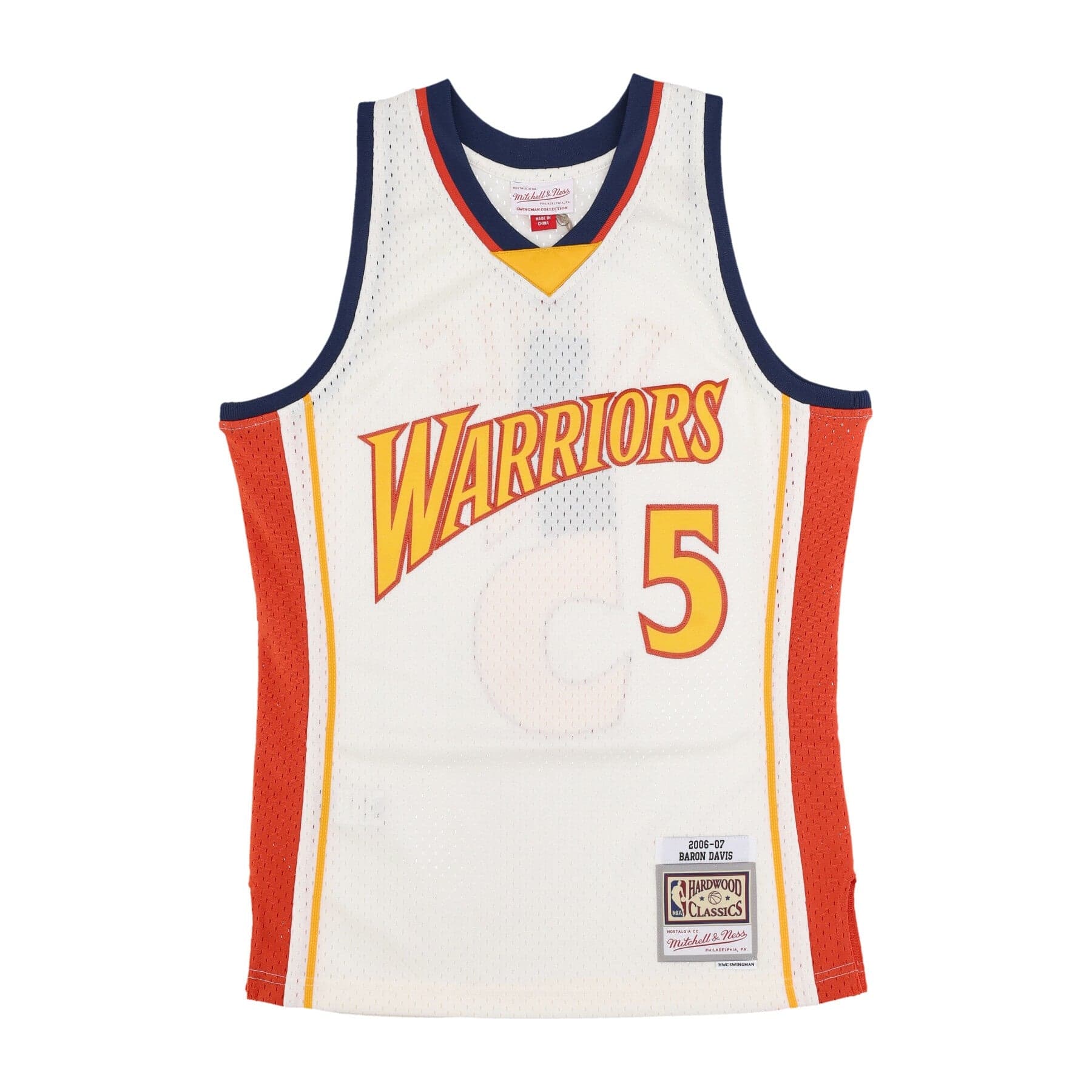 Men's Basketball Tank Top Nba Off White Team Color Swingman Jersey Hardwood Classics 2006 No 5 Baron Davis Golwar Off White