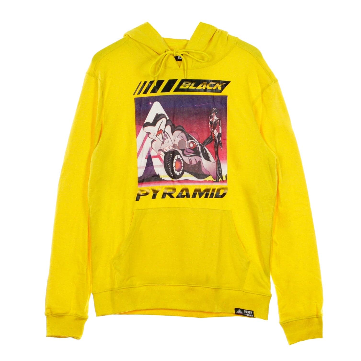 Space Rider Yellow Men's Lightweight Hooded Sweatshirt