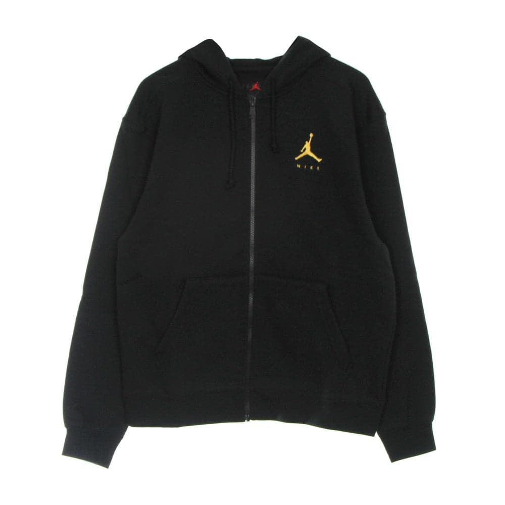 Men's Jumpman Fleece Full-zip Zip Hoodie Black/pollen