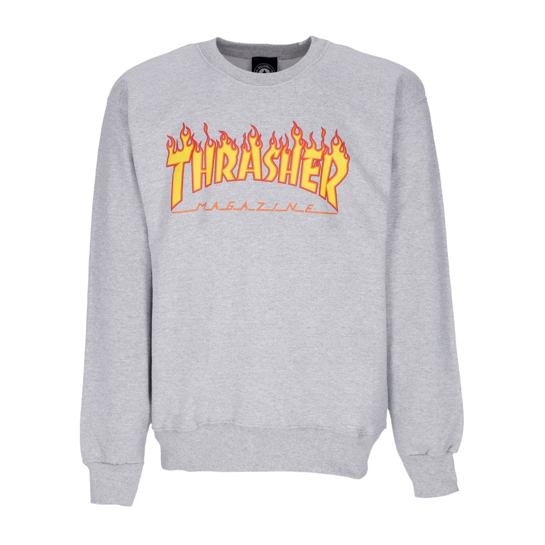 Men's Flame Crewneck Sweatshirt Light Steel/yellow