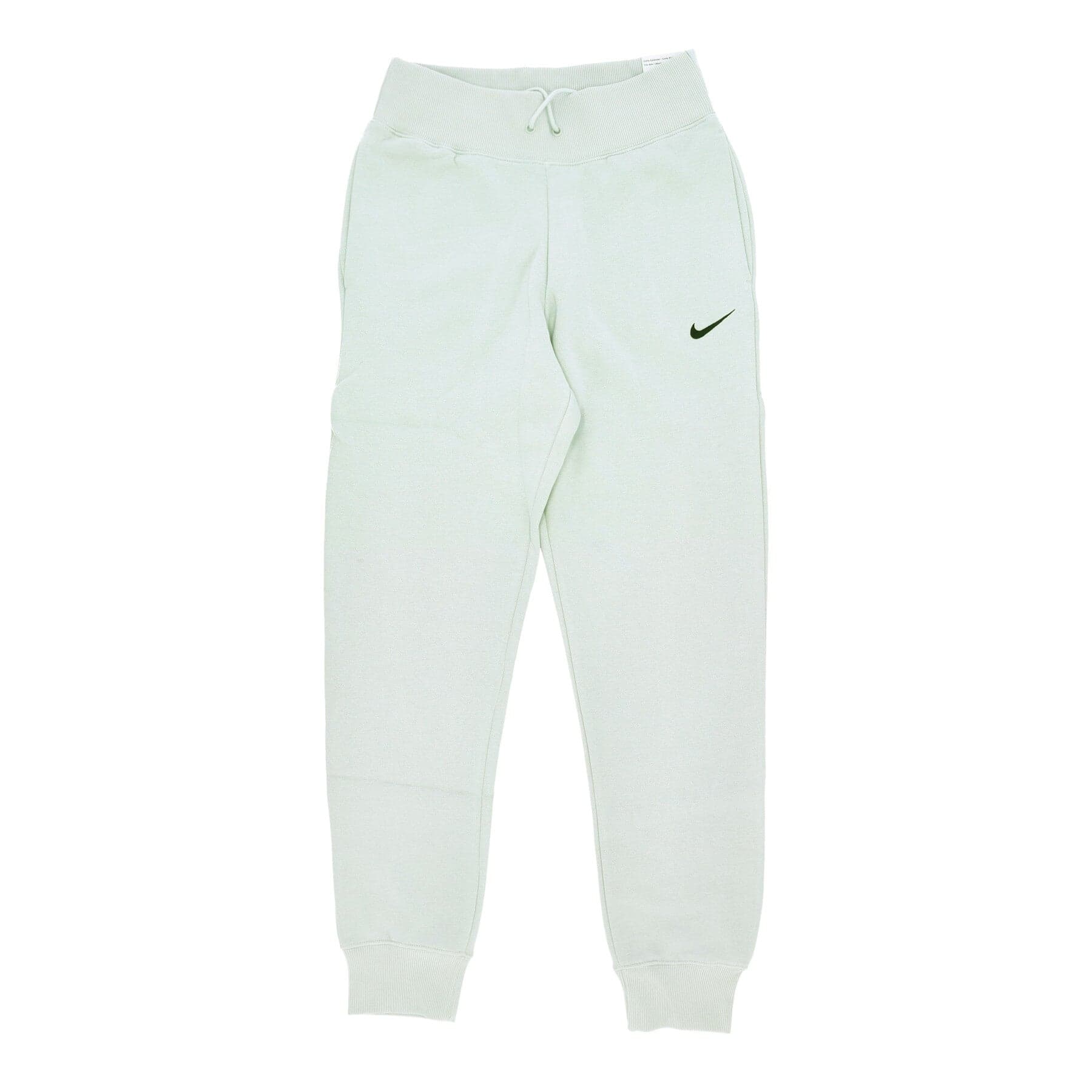 Women's Fleece Tracksuit Pants Sportswear High-waisted Fleece Joggers Light Silver/black
