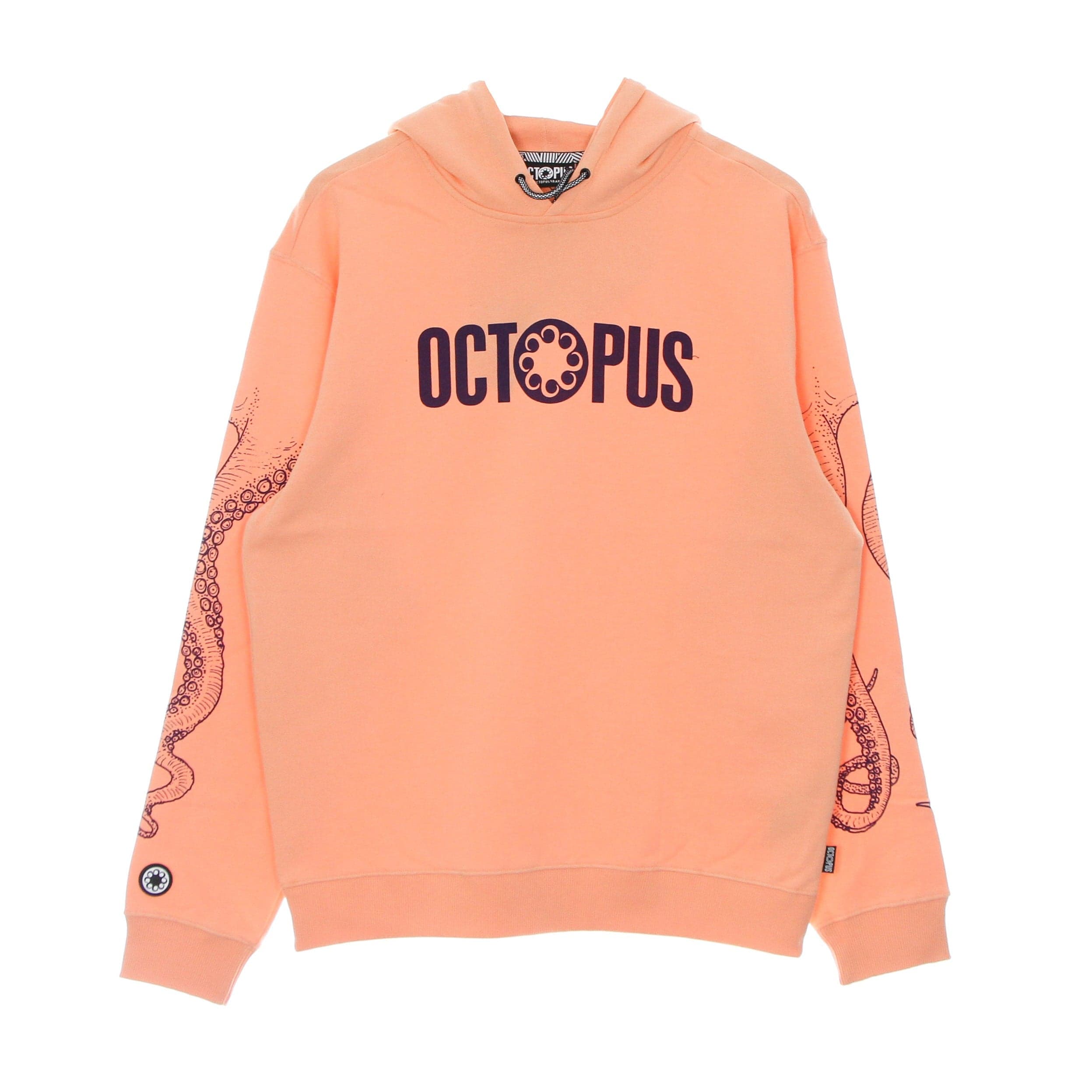 Men's Lightweight Hooded Sweatshirt Outline Logo Hoodie Peach