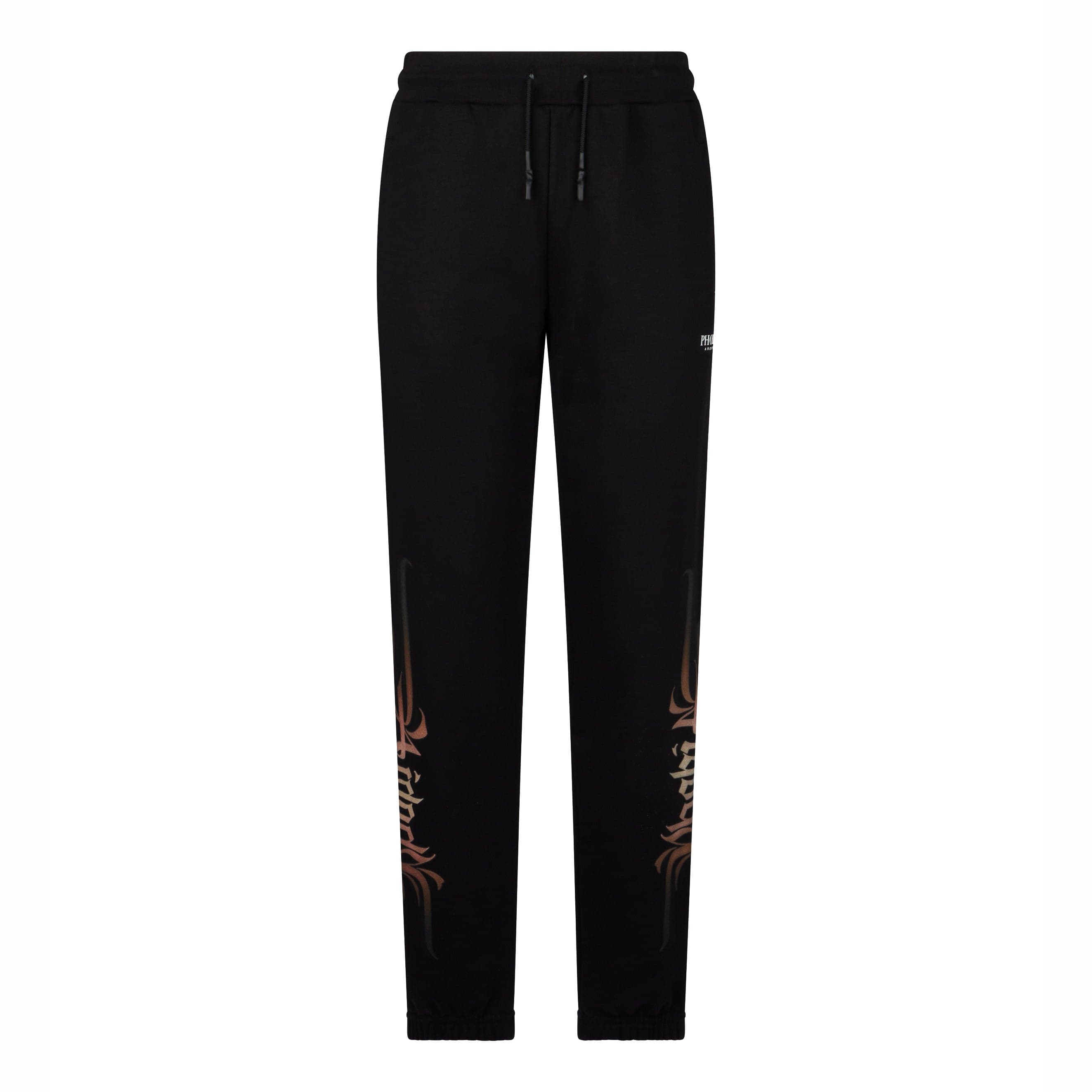 Lightweight Tracksuit Pants Men Gothic Sh Print Pant Black