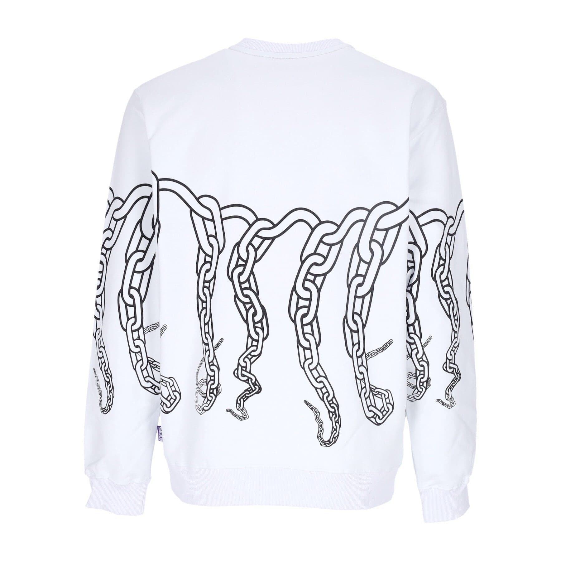 Men's Lightweight Crewneck Sweatshirt Chain Crewneck White