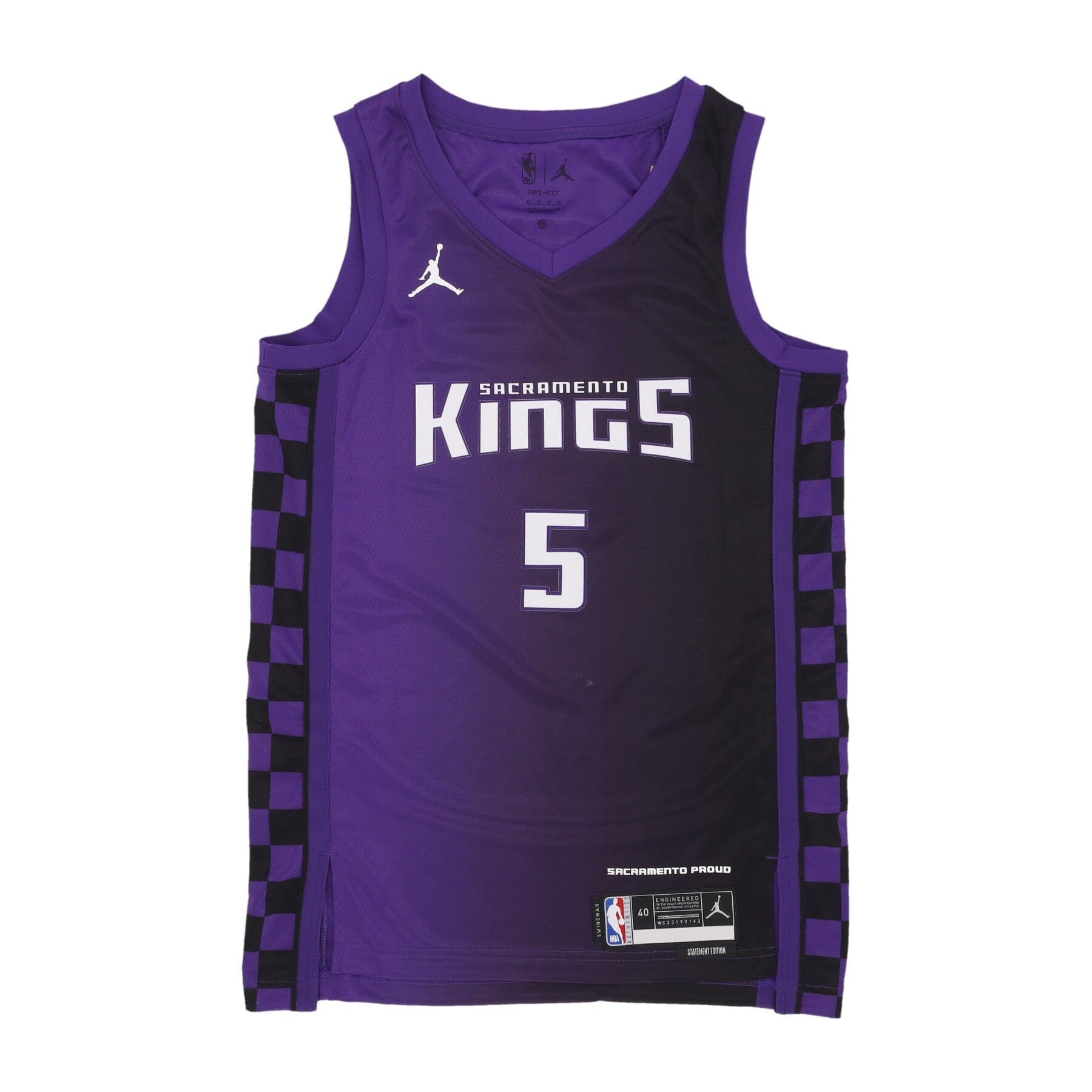 Men's Basketball Tank Top Nba Statement Edition 23 Dri-fit Swingman Jersey No 5 Deaaron Fox Sackin Field Purple