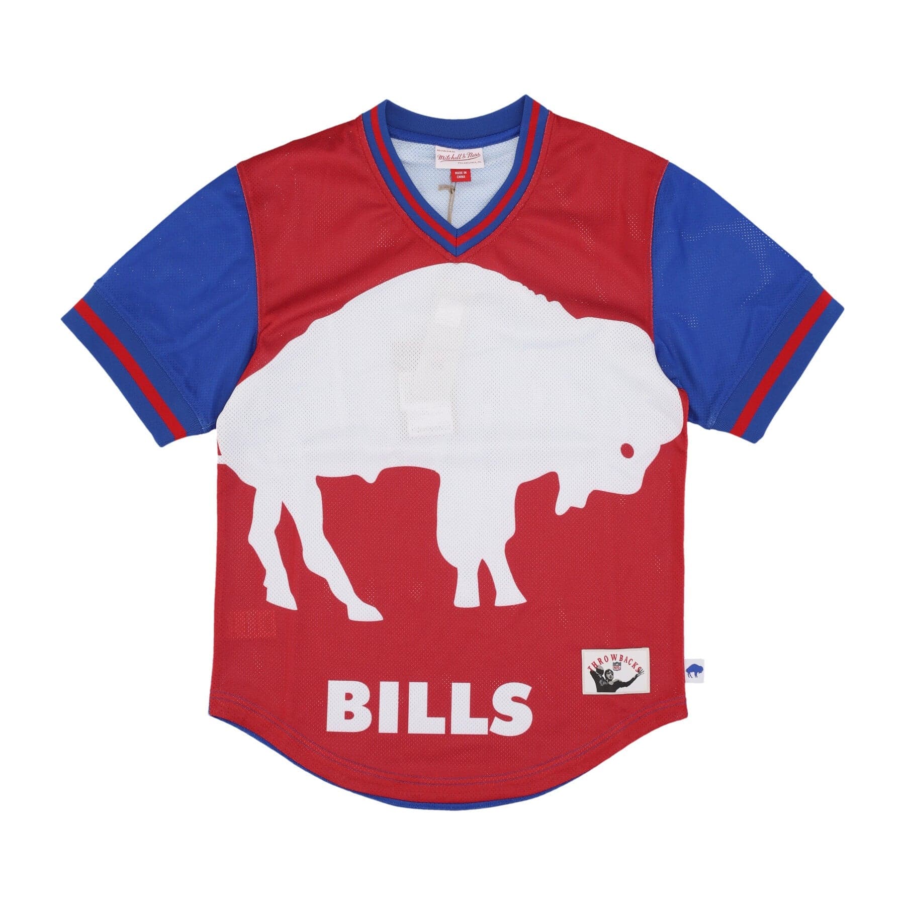 Men's NFL Jumbotron 3.0 Mesh V-neck Jersey Bufbil Multi/white