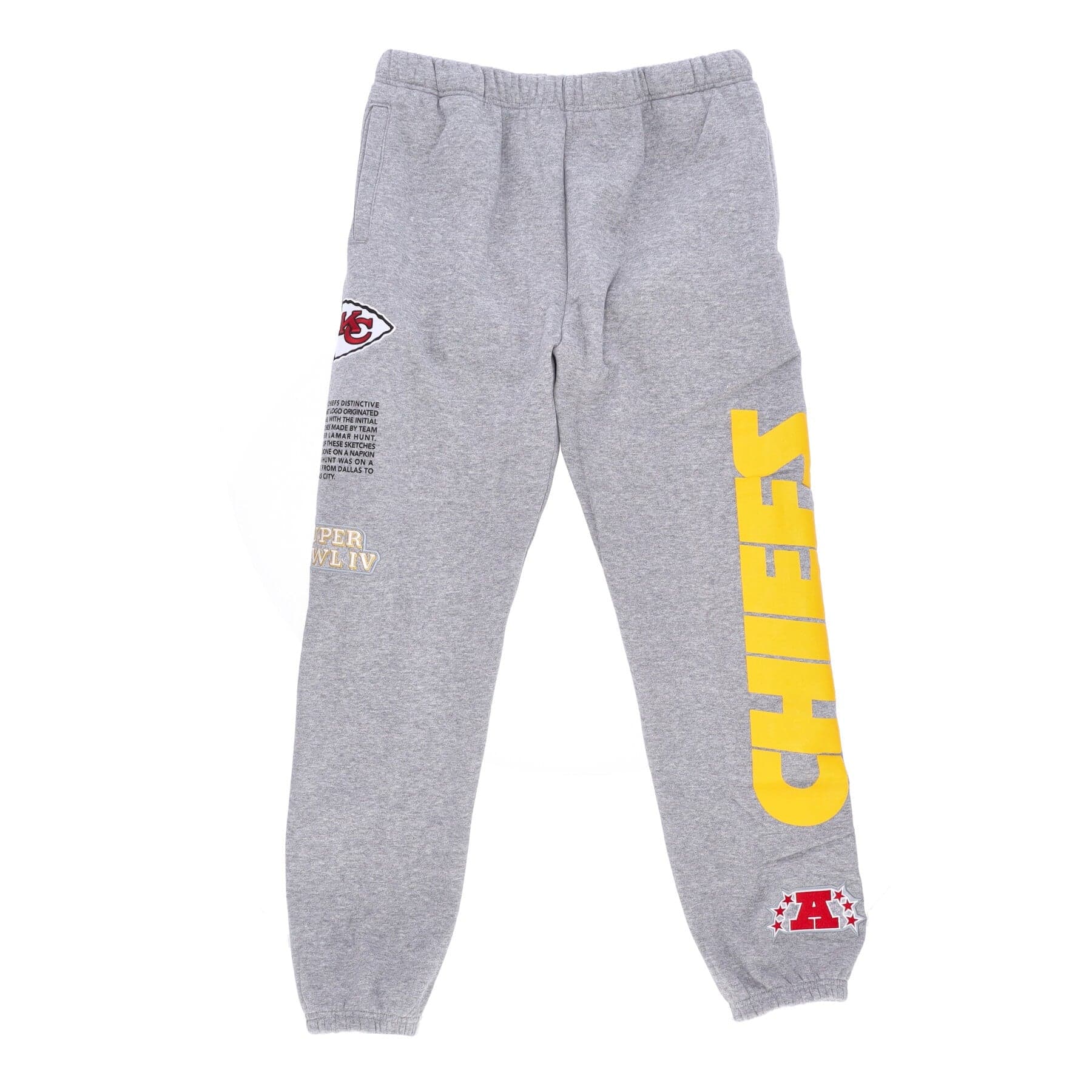 Men's Fleece Tracksuit Pants Nfl Team Origins Fleece Pant Kanchi Gray Heather