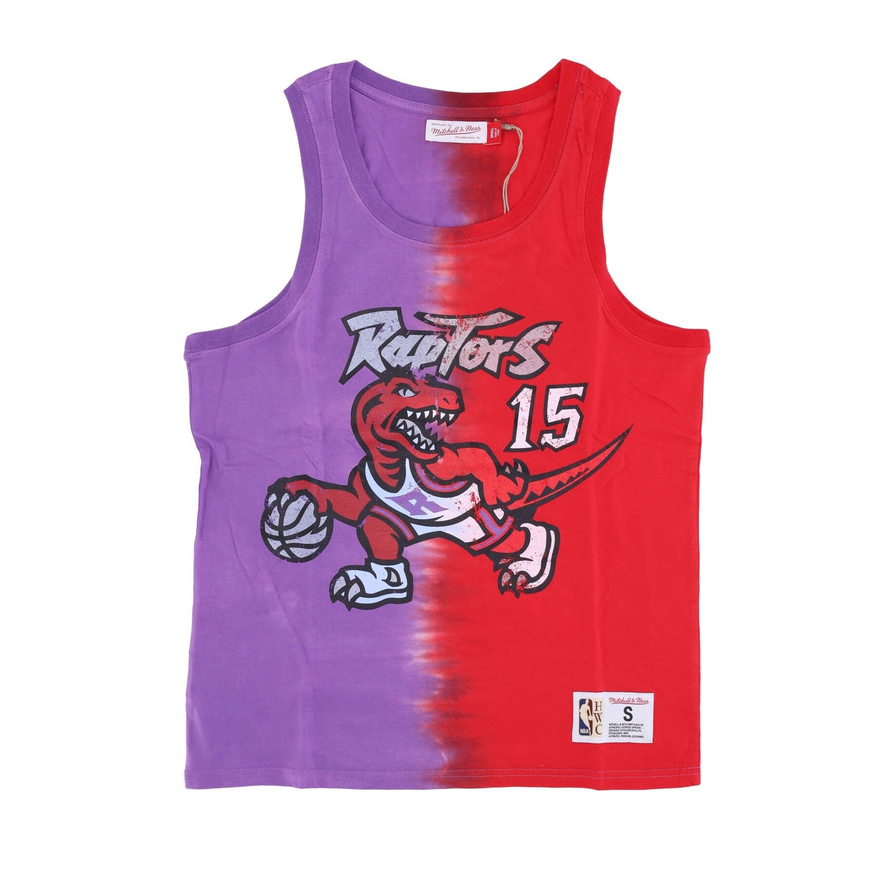 Men's NBA Vertical Tie Dye Tank Hardwood Classics No 15 Vince Carter Torrap