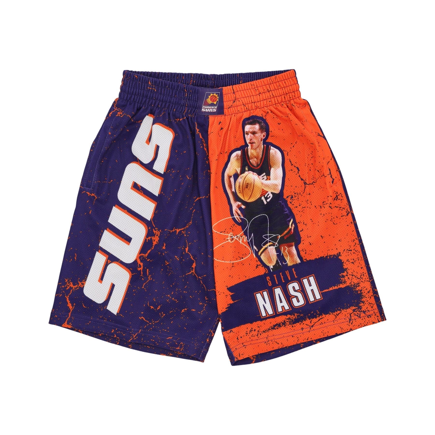 Men's Basketball Shorts Nba Burst Mesh Short No 13 Steve Nash Phosun Original Team Colors