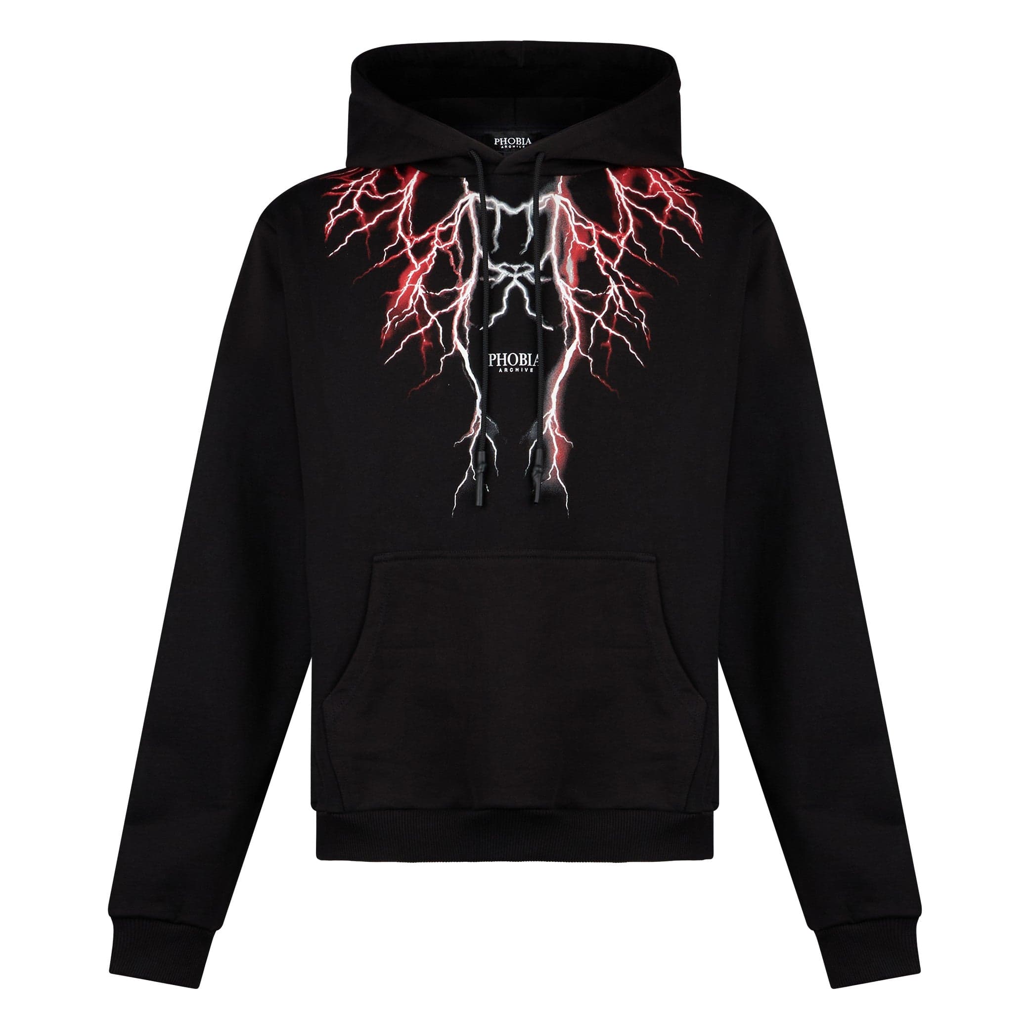 Lightweight Men's Hoodie Lightning Hoodie Black/red/grey