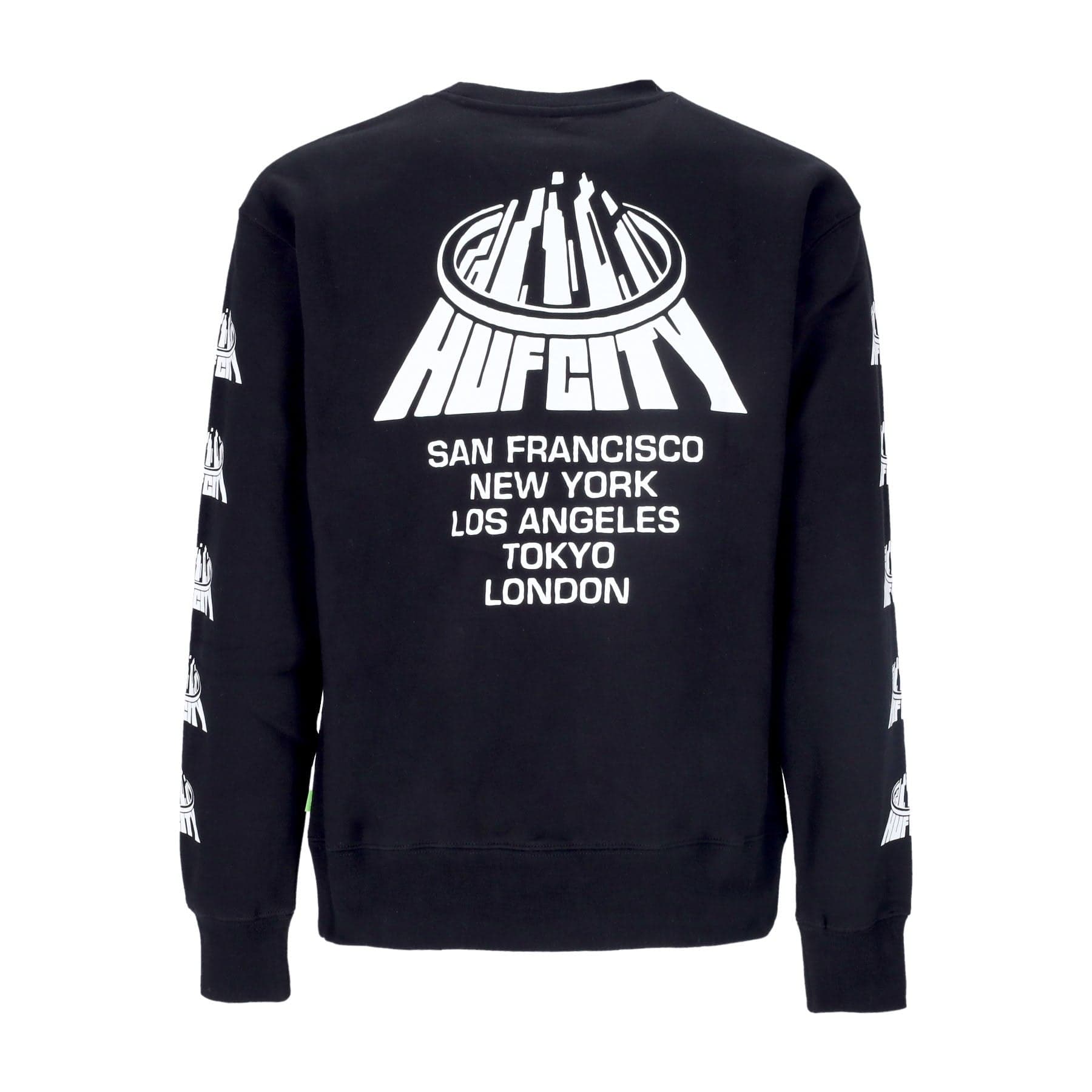 Huf City Crewneck Men's Sweatshirt Black