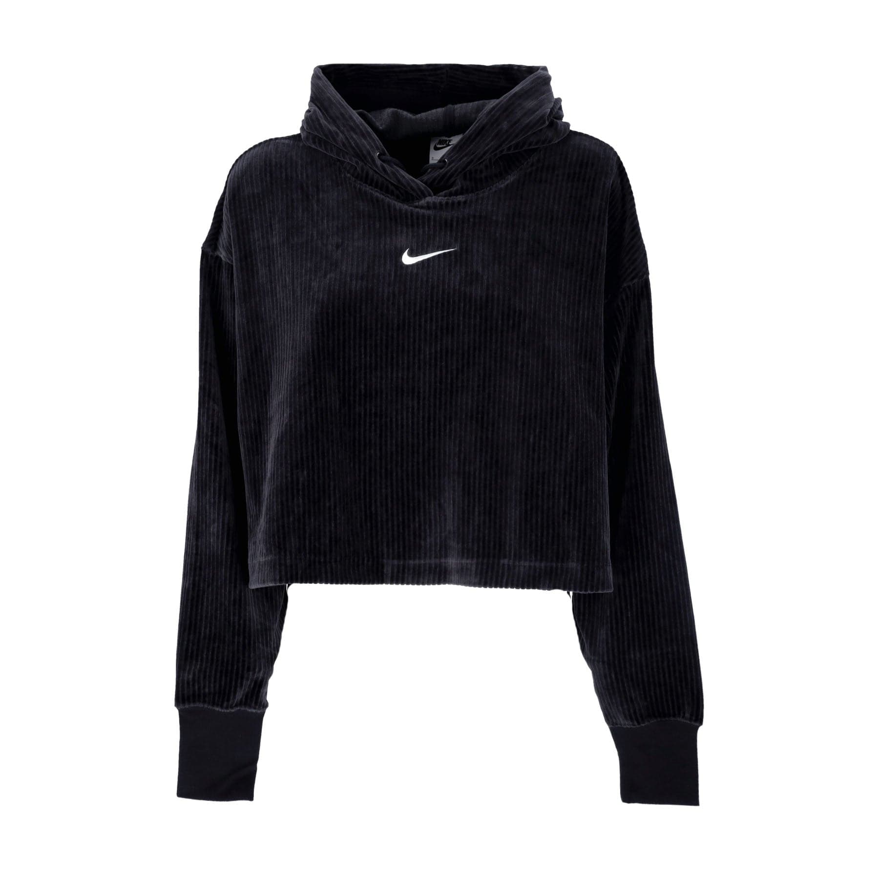 Lightweight Cropped Hoodie Women's Sportswear Velor Mod Cropped Hoodie Black/sail