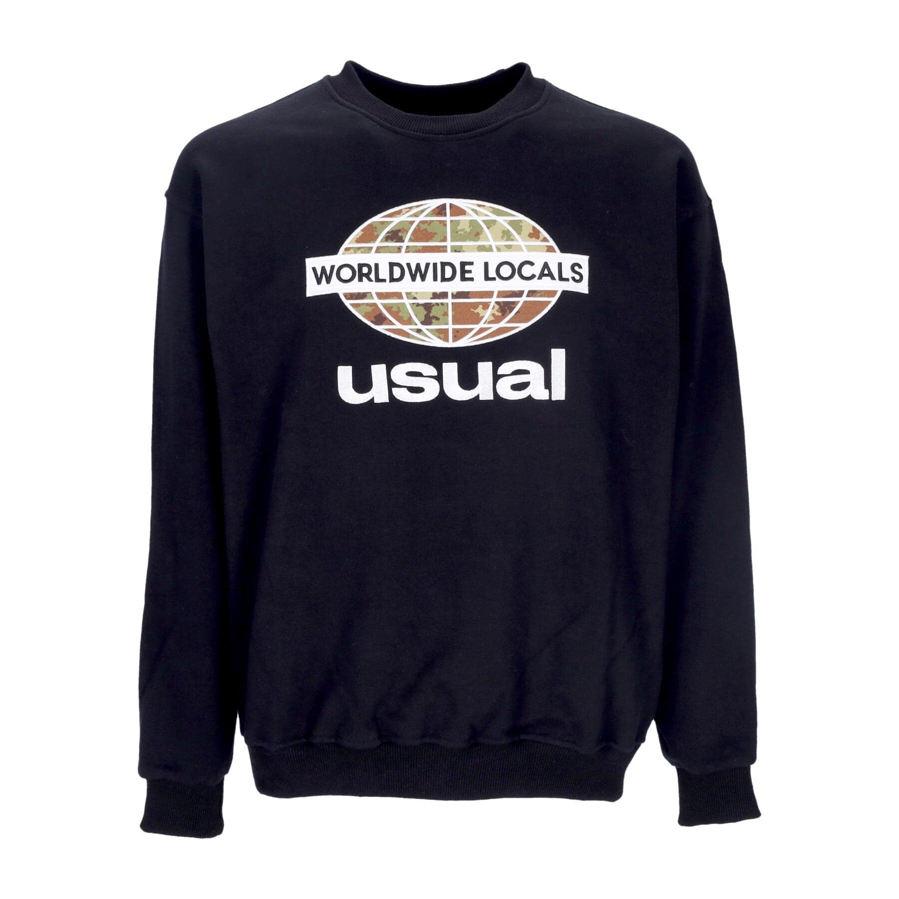 Worldwide Locals Crewneck Men's Lightweight Crewneck Sweatshirt Black