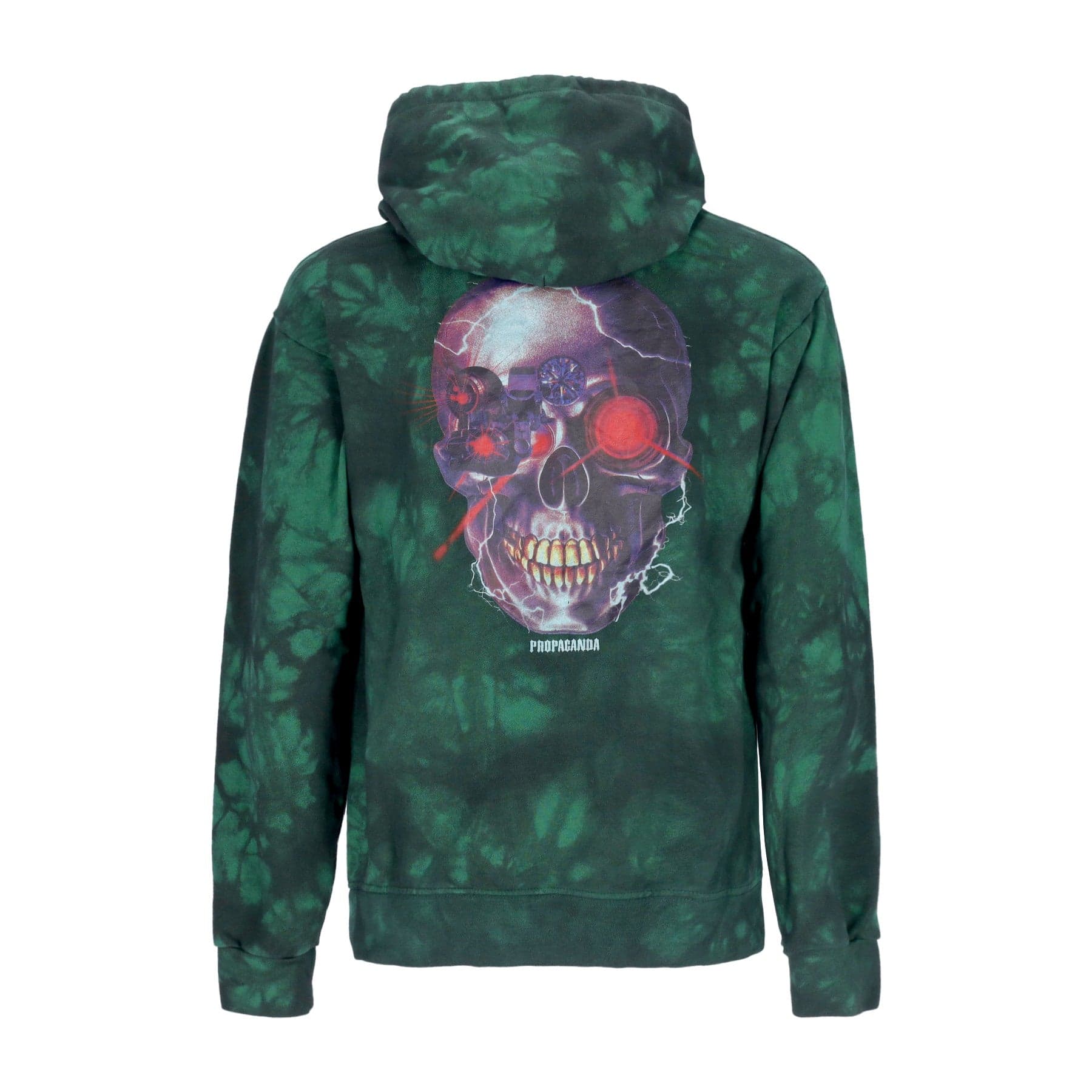 Men's Lightweight Hooded Sweatshirt Terminator Hoodie Tie Dye Green