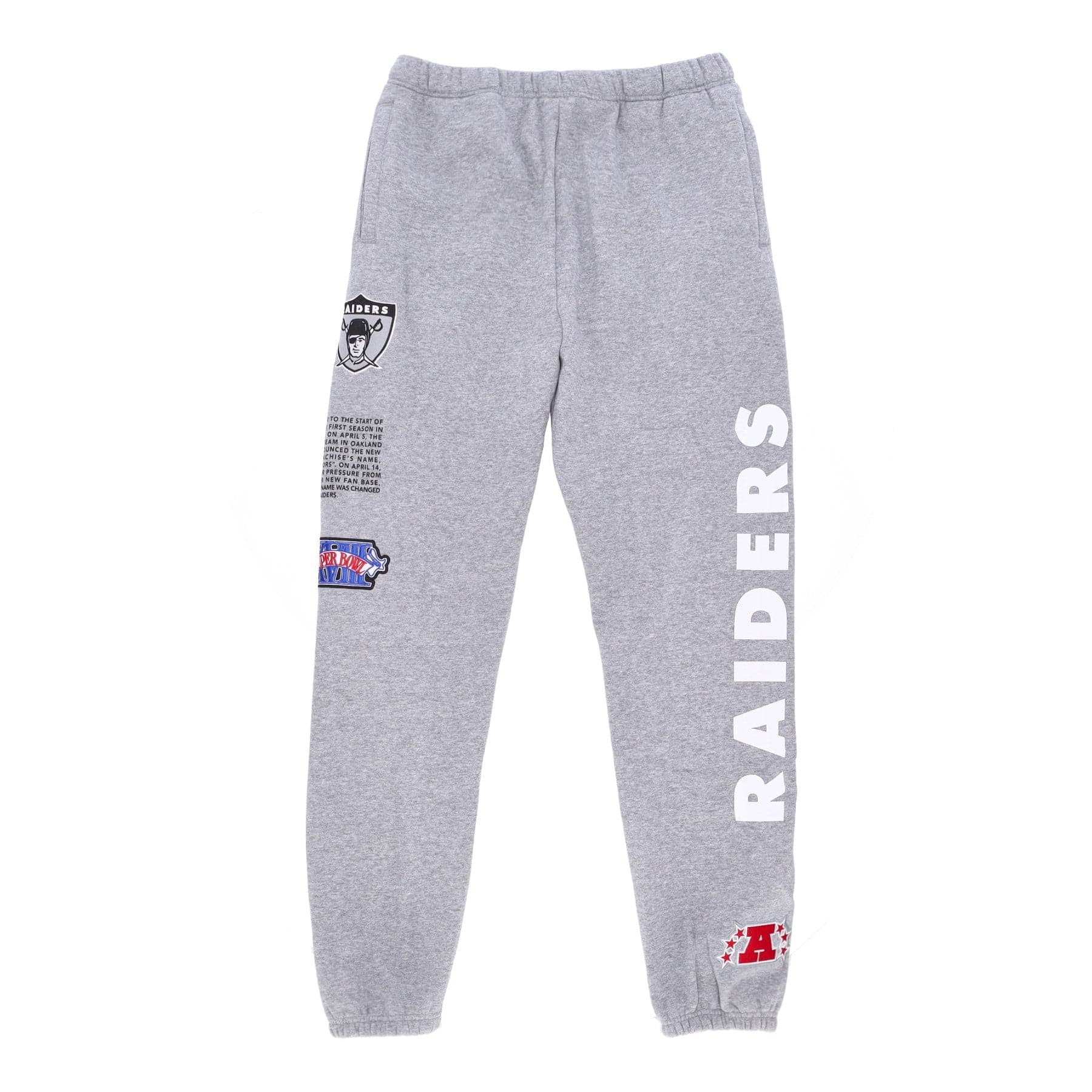 Men's Fleece Tracksuit Pants Nfl Team Origins Fleece Pant Oakrai Gray Heather
