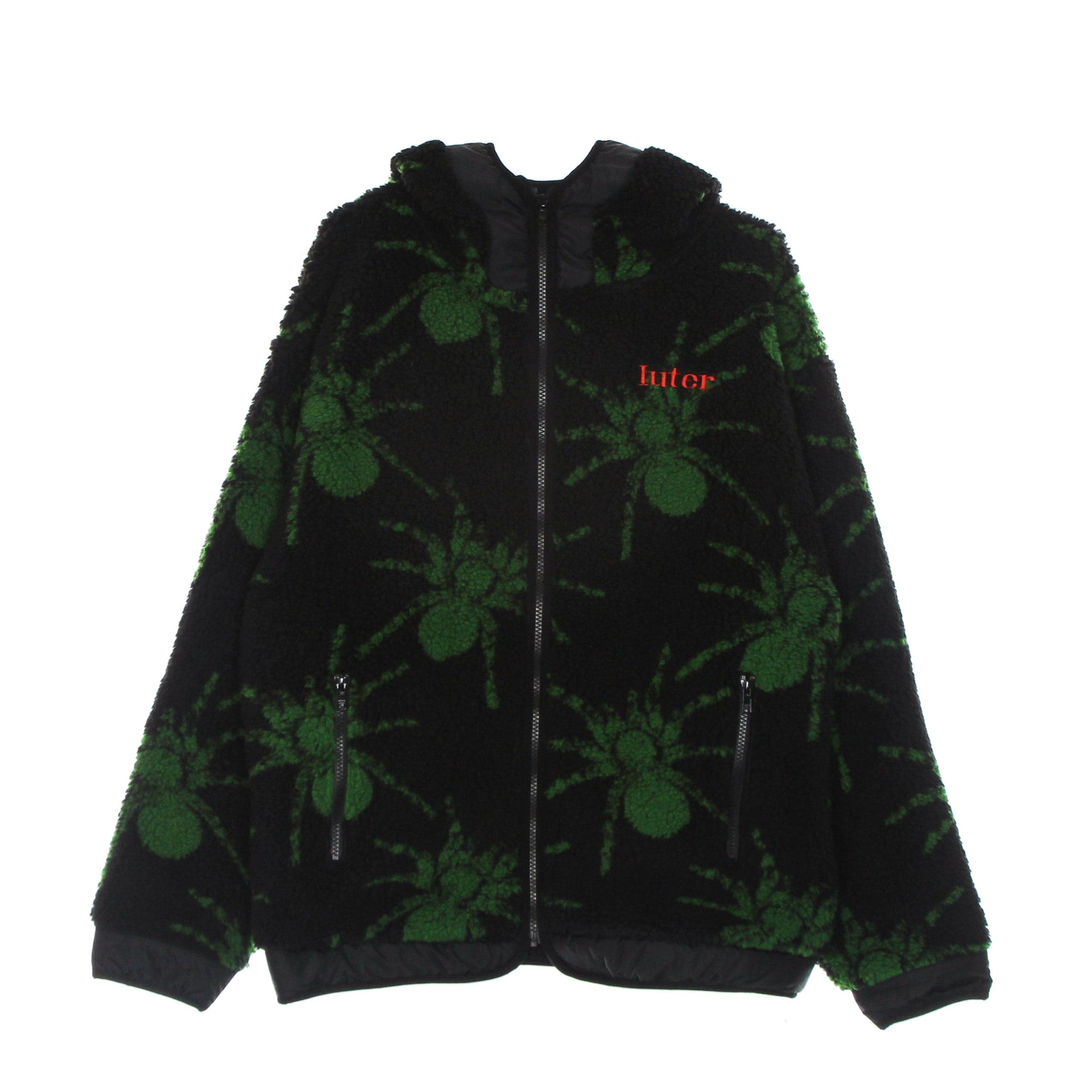 Men's Spider Fur Zip Hoodie Black