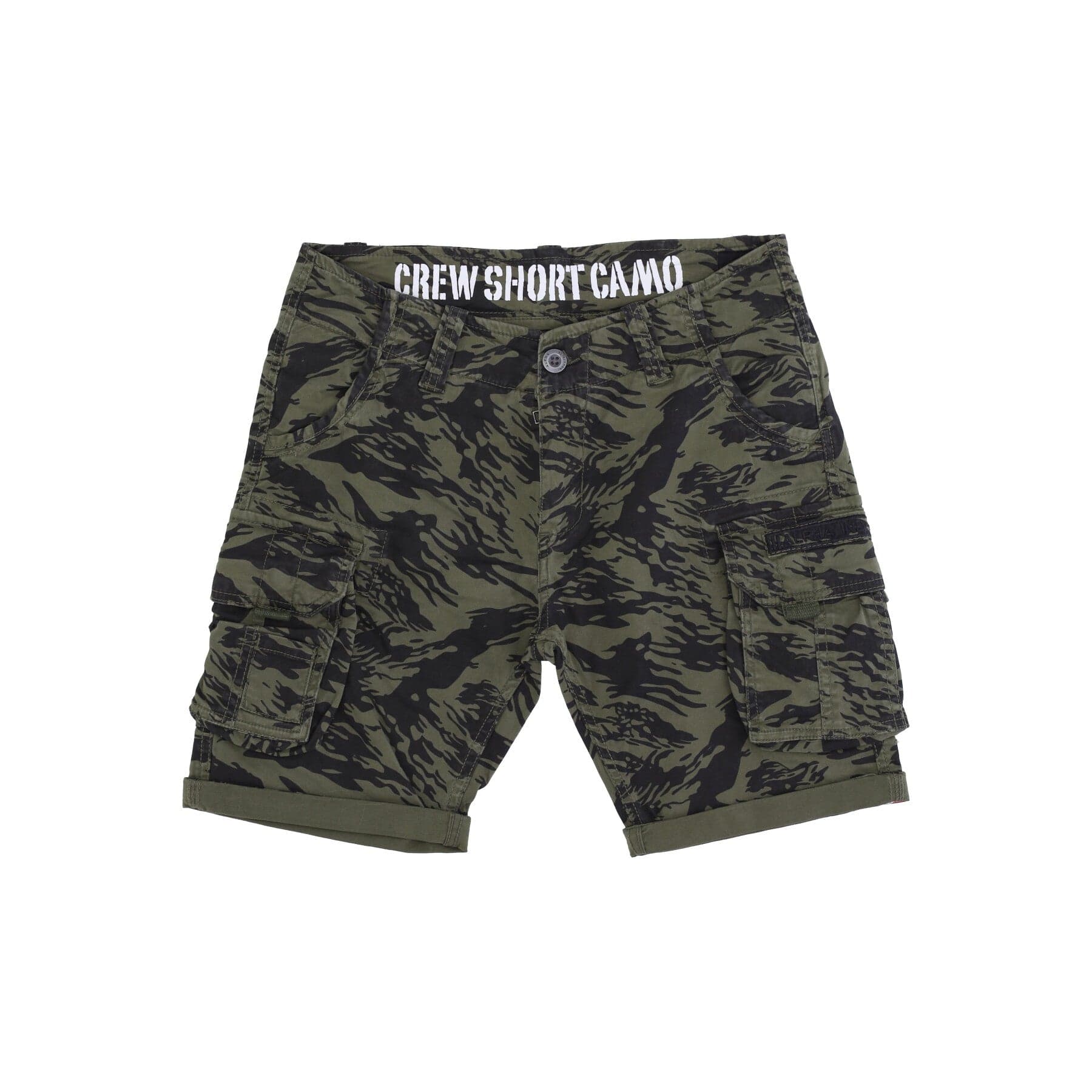 Men's Crew Short Camo Brushstroke Green