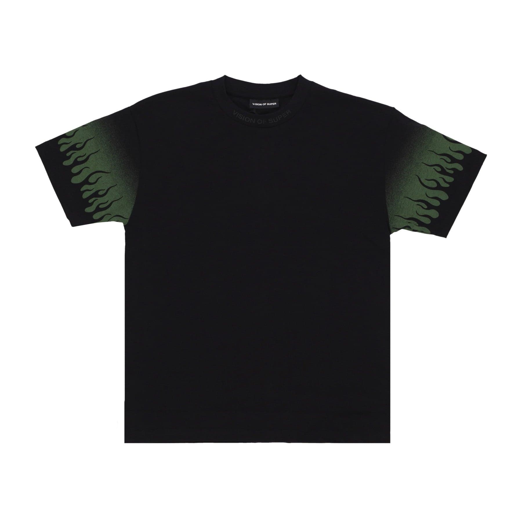 Negative Flames Tee Men's T-Shirt Black/green