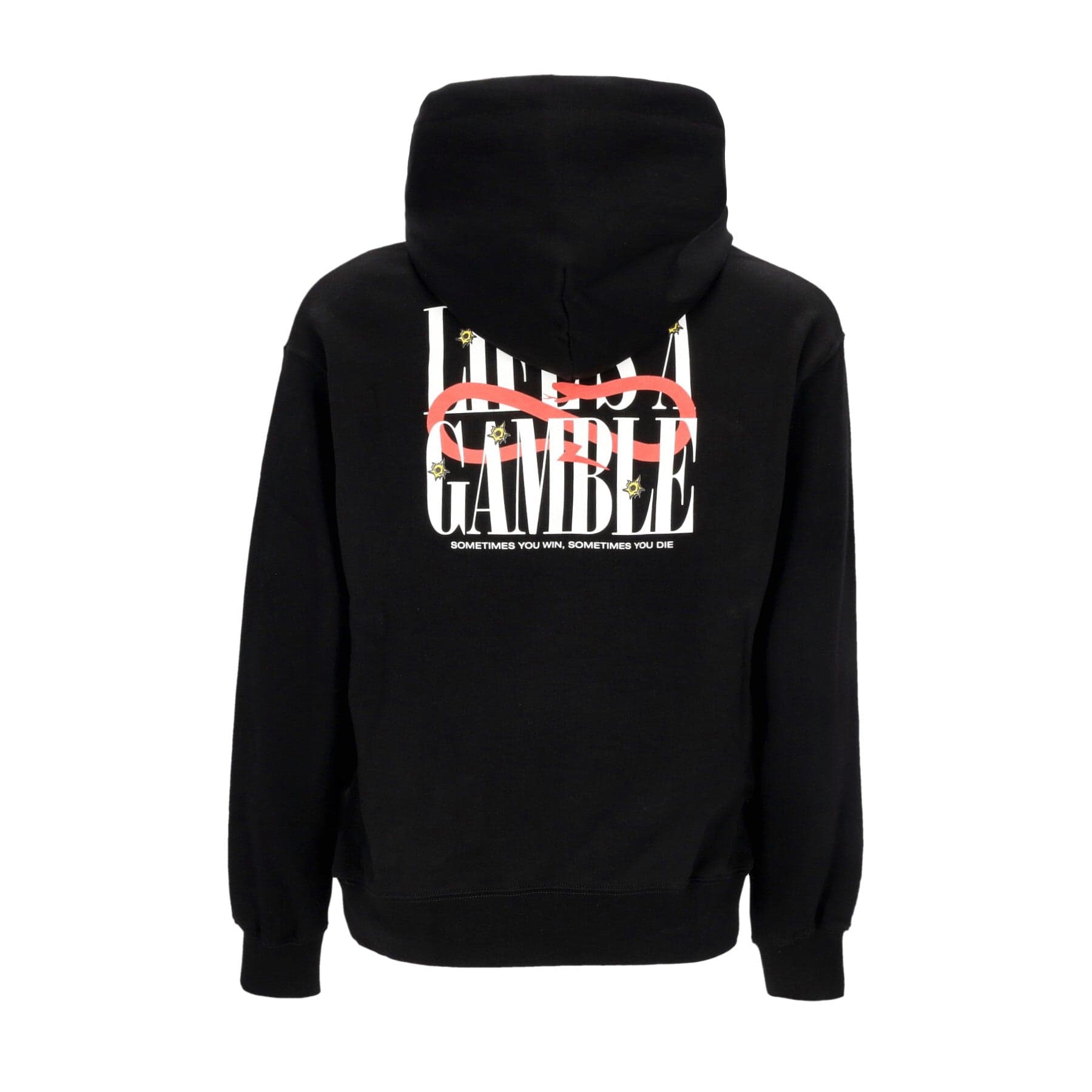 Men's Lightweight Hooded Sweatshirt Roulette Hoodie Black