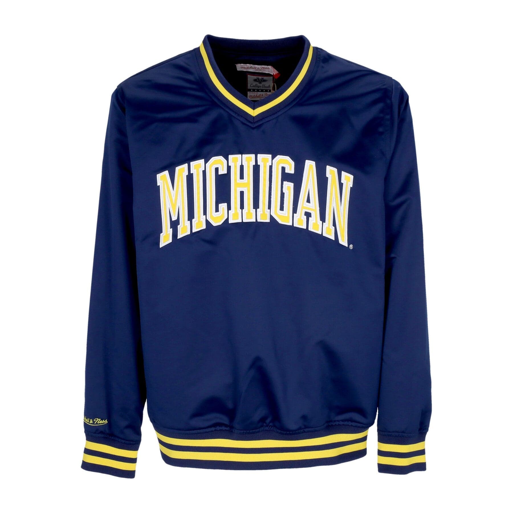 Men's NCAA Sideline Pullover Satin Jacket Micwol Navy