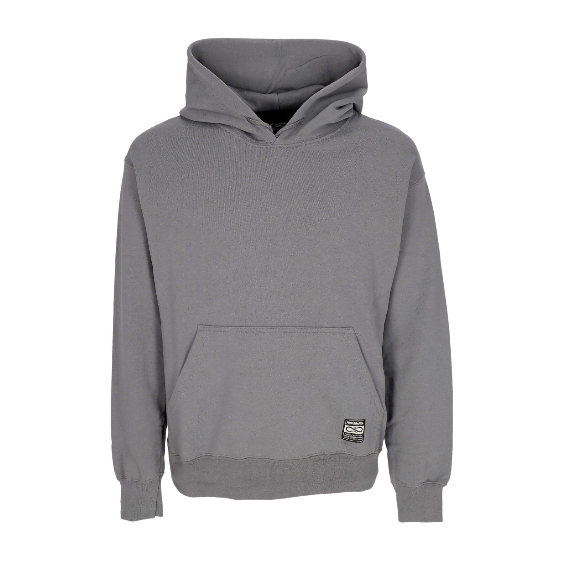 Men's Lightweight Hooded Sweatshirt Label Hoodie Grey