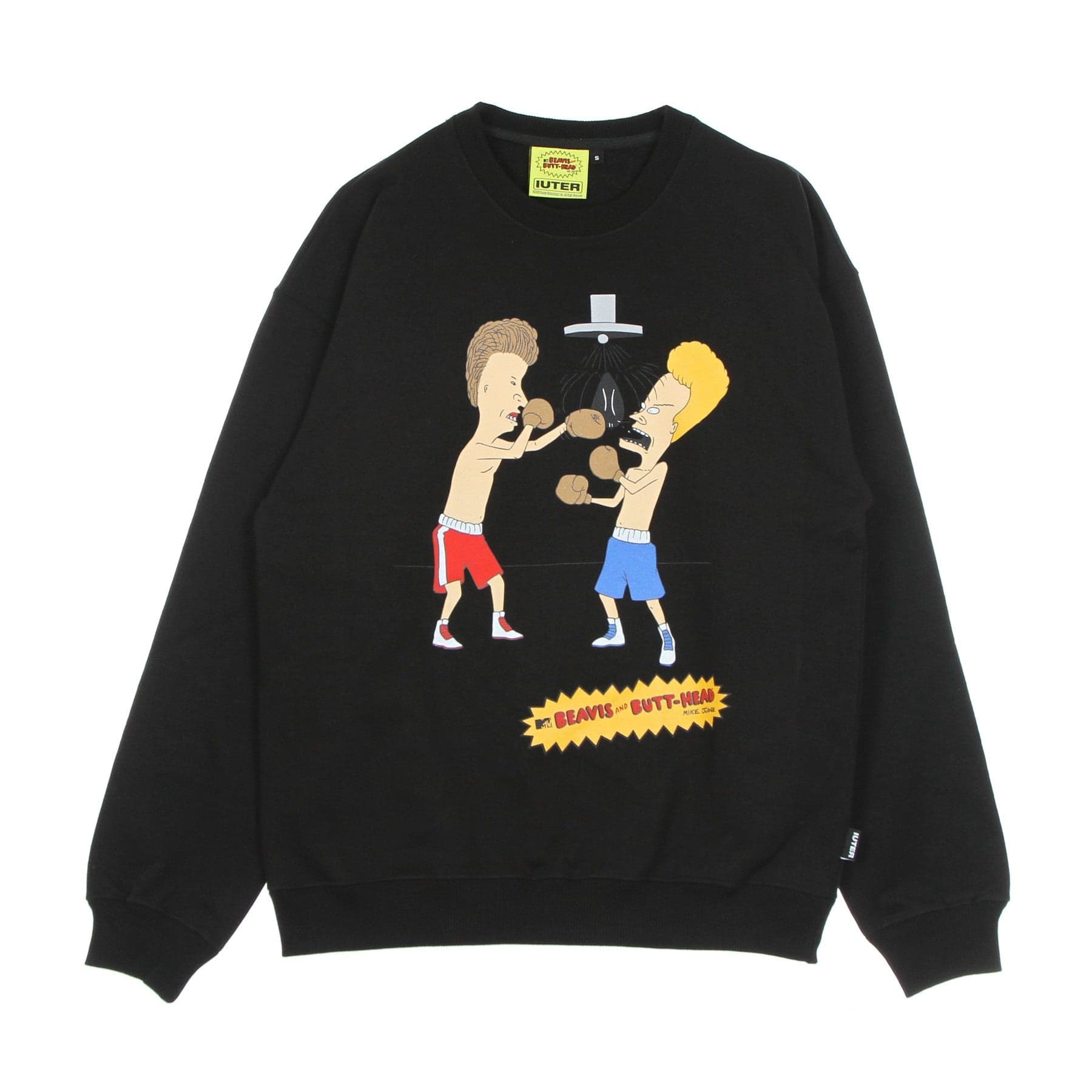 B& B Knockout Crewneck Men's Lightweight Crewneck Sweatshirt Black