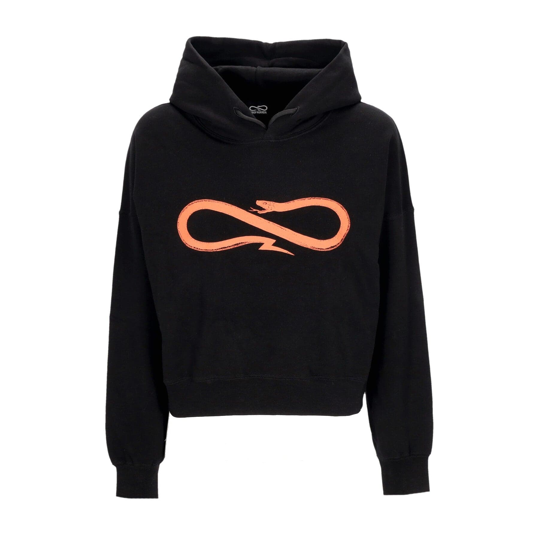 Women's Lightweight Cropped Hoodie Logo Crop Top Hoodie Black