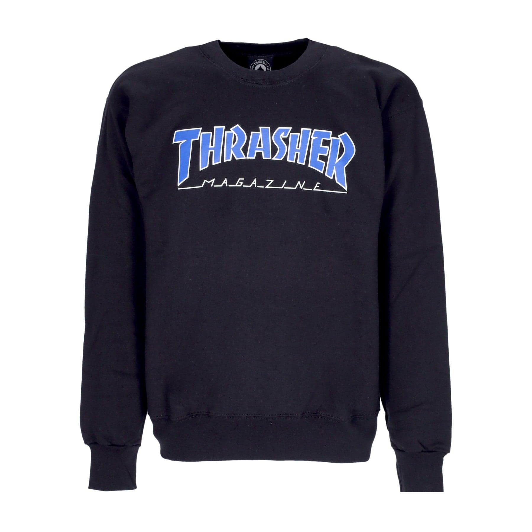 Men's Outlined Crewneck Sweatshirt Black/blue