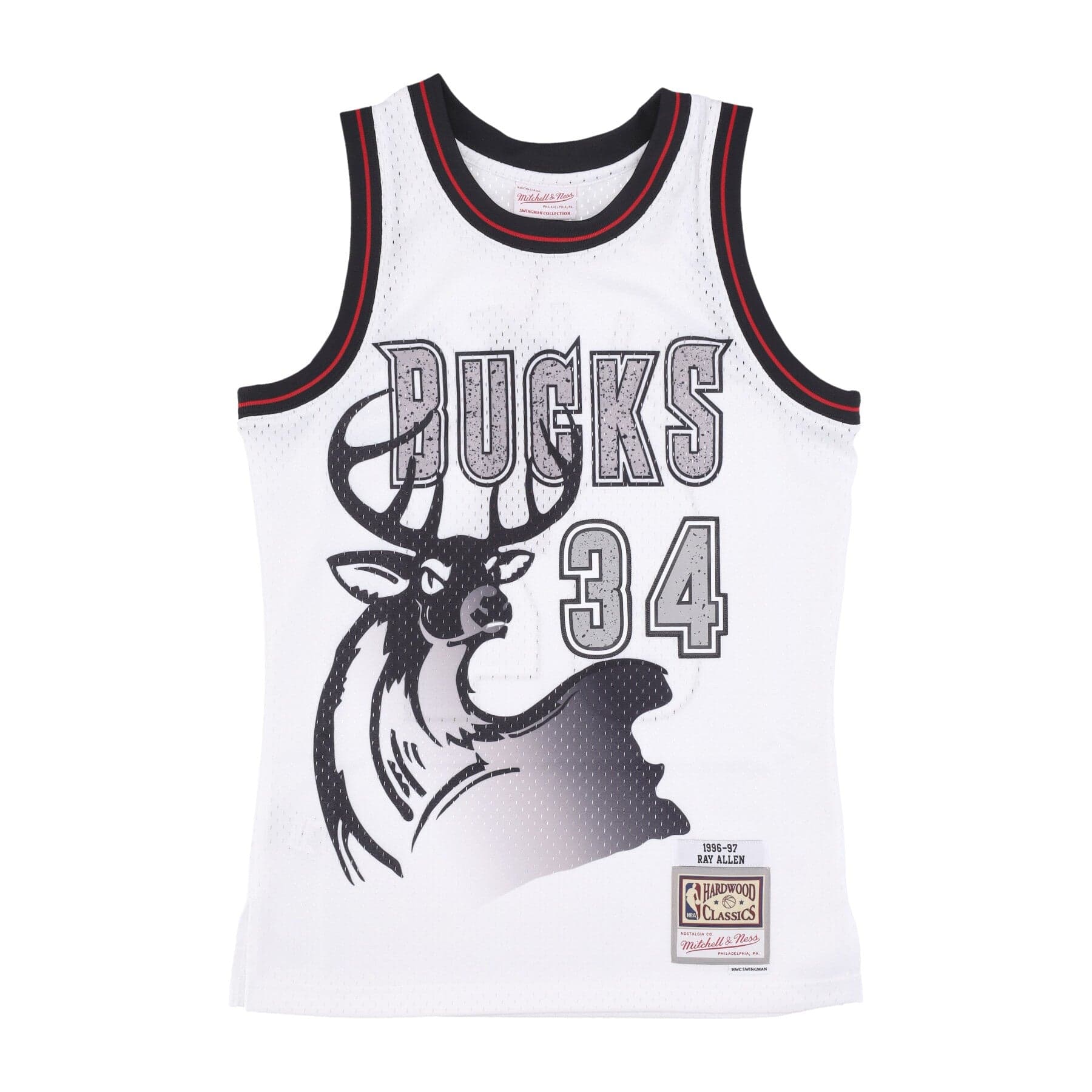 Men's Basketball Tank Top Nba Cracked Cement Swingman Jersey No 34 Ray Allen Milbuc
