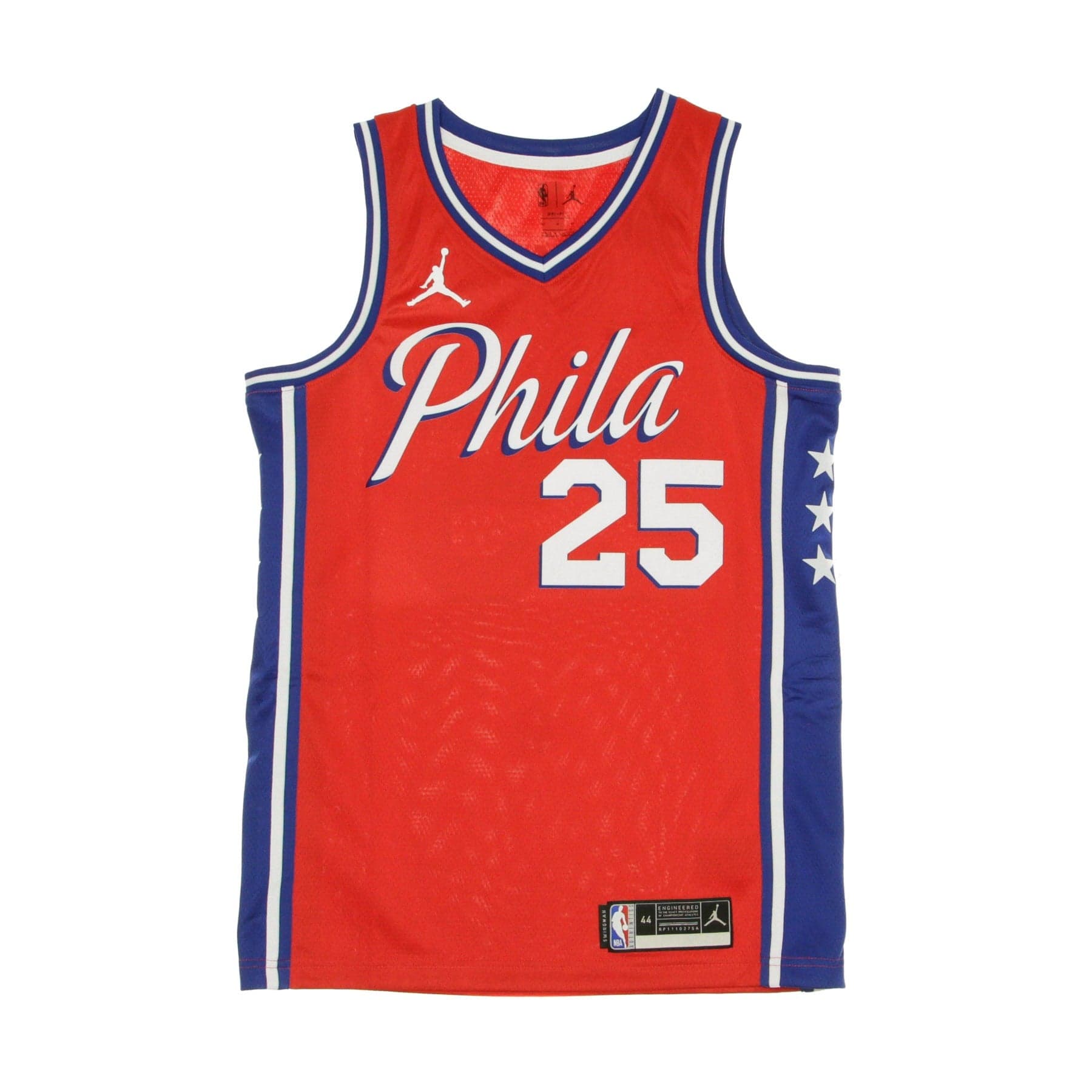 Men's Basketball Tank Top Nba Swingman Jersey Jordan Statement Edition 2020 No 25 Ben Simmons Phi76e University Red