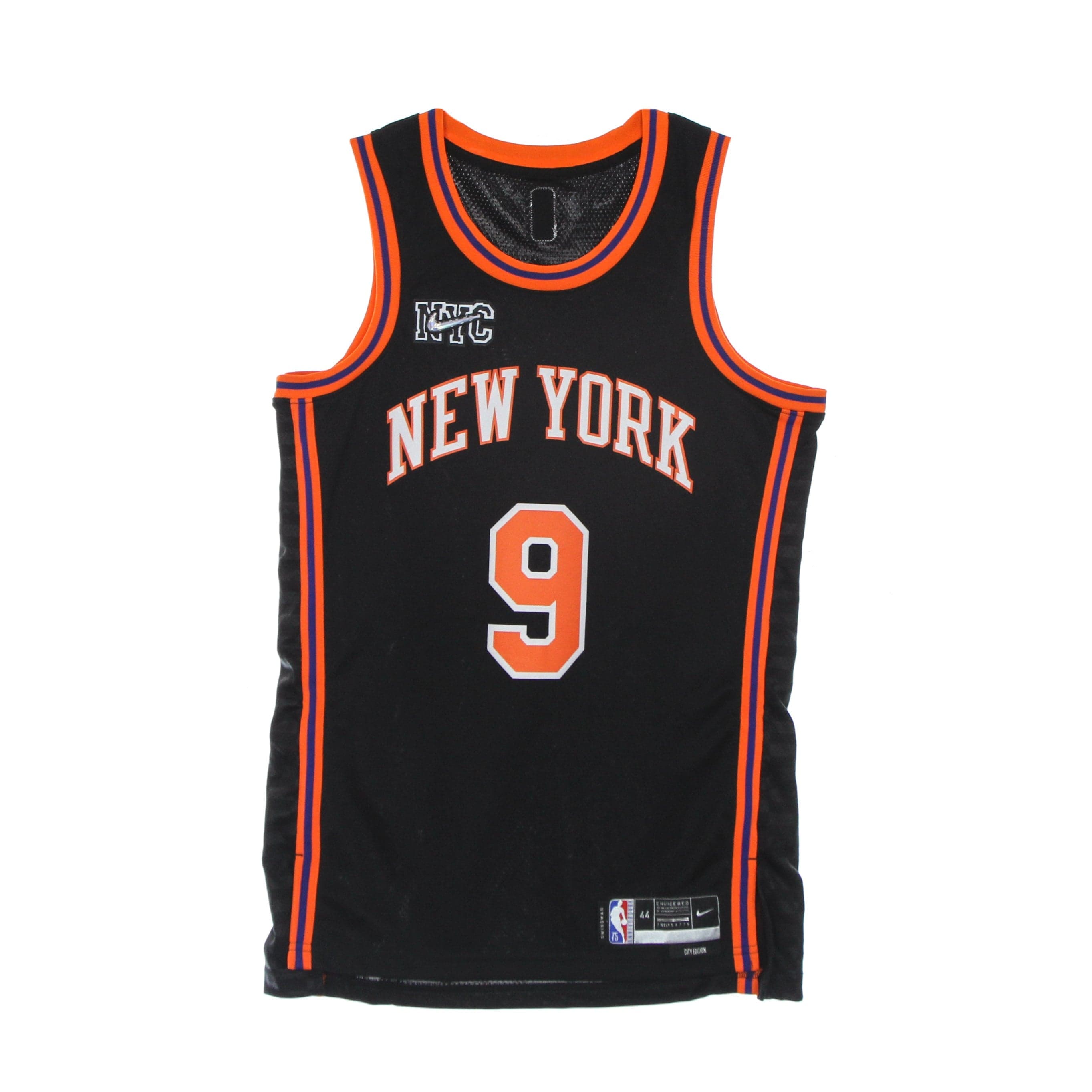 Men's Basketball Tank Top Nba Dri Fit Swingman Jersey City Edition No 9 Rj Barrett Neykni Black