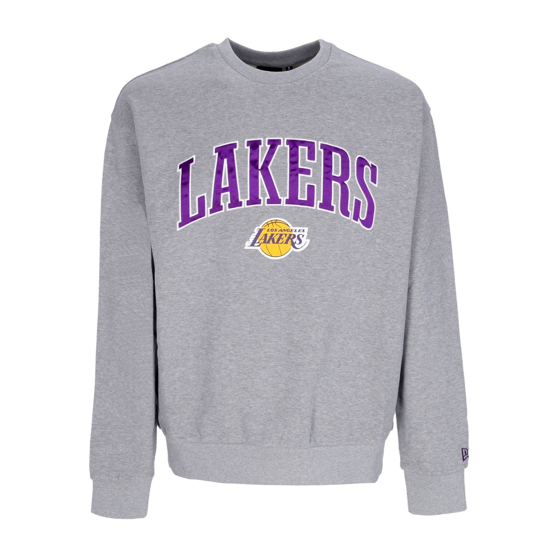 Men's Lightweight Crewneck Sweatshirt Nba Applique Crew Loslak Heather Grey/true Purple
