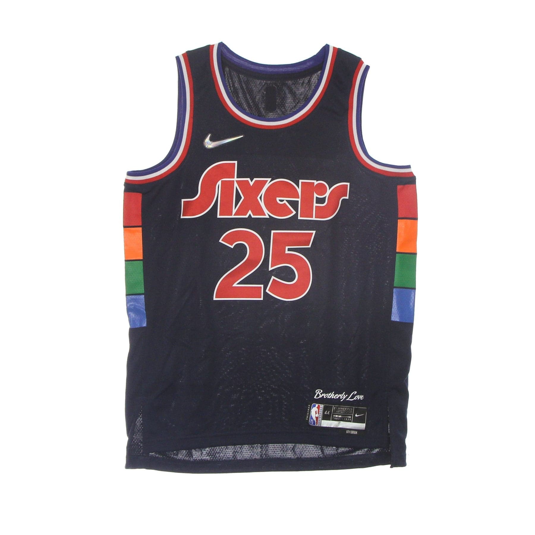 Men's Basketball Tank Top Nba Dri-fit Swingman Jersey City Edition No 25 Ben Simmons Phi76b College Navy