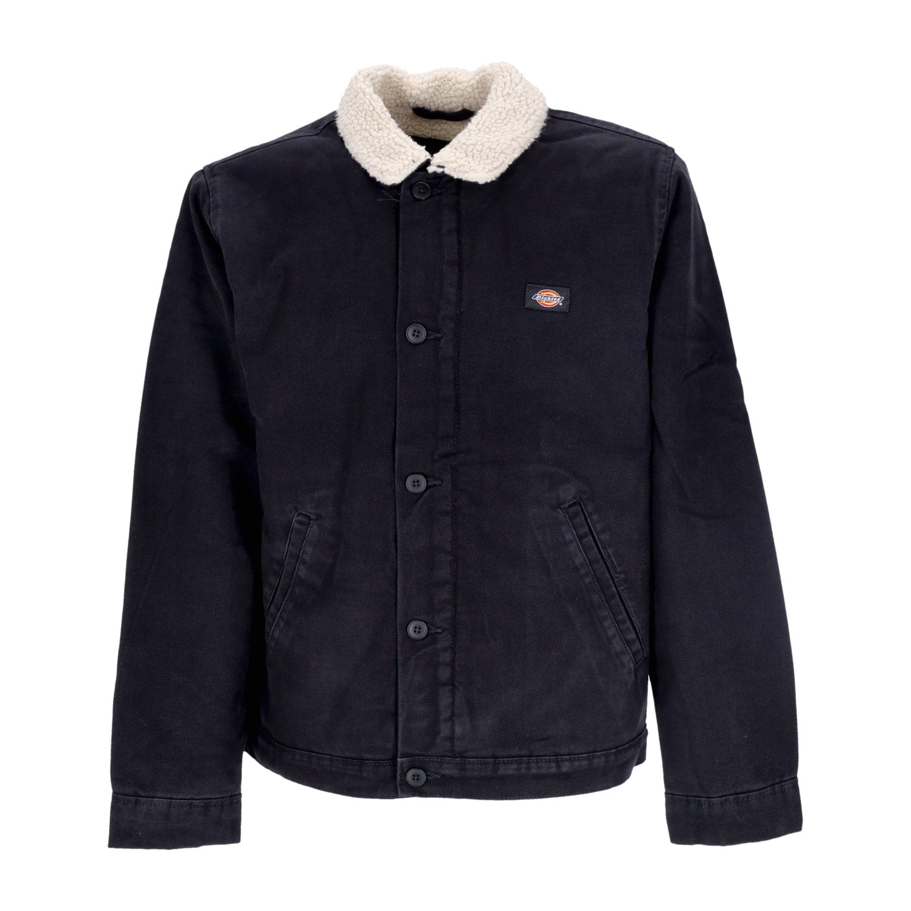 Men's Workwear Jacket Duck Canvas Deck Jacket Stone Washed Black