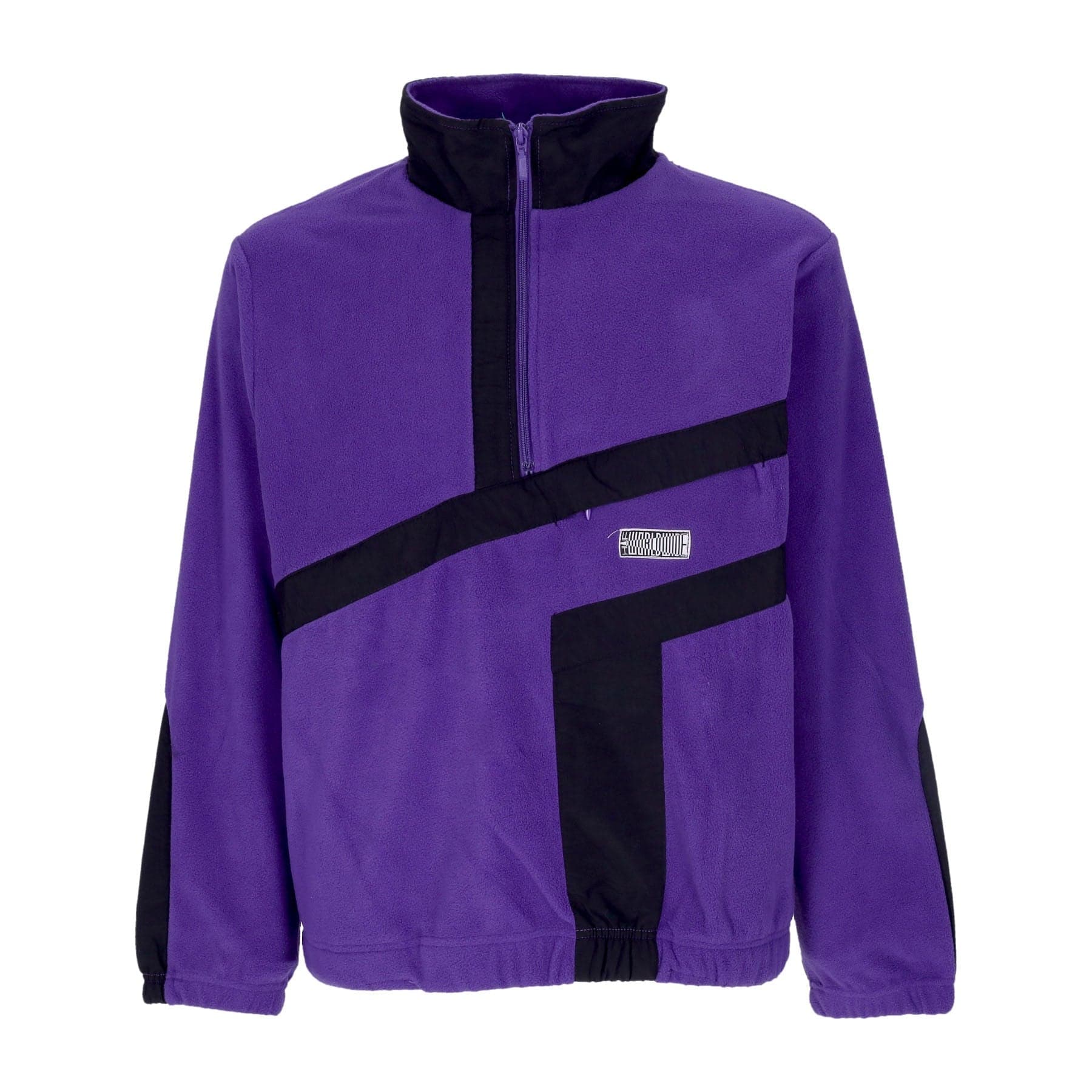 Men's Range Quarter Zip Polar Fleece Purple Turtleneck Sweatshirt