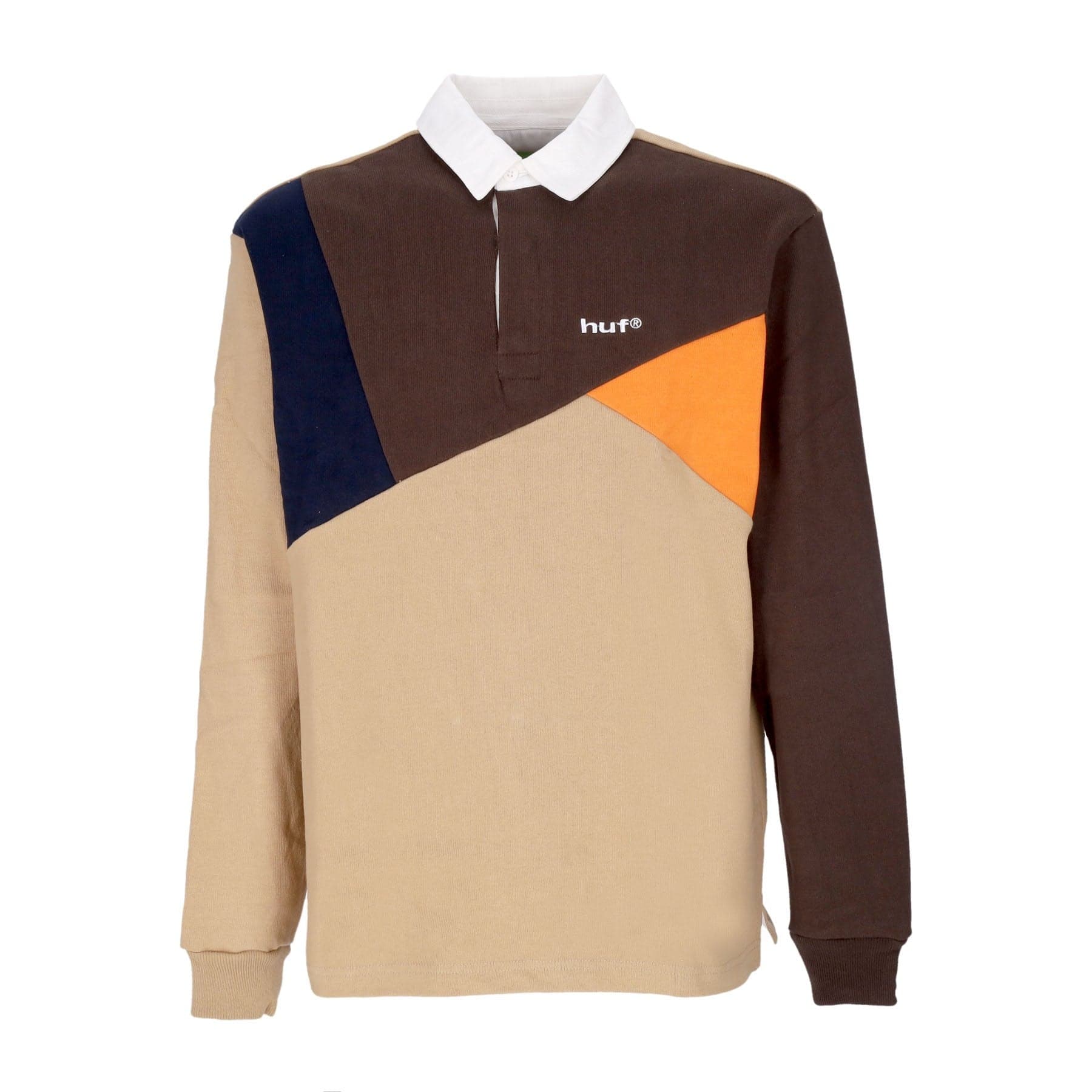 Men's Long Sleeve Polo Mixed Up L/s Knit Polo Khaki