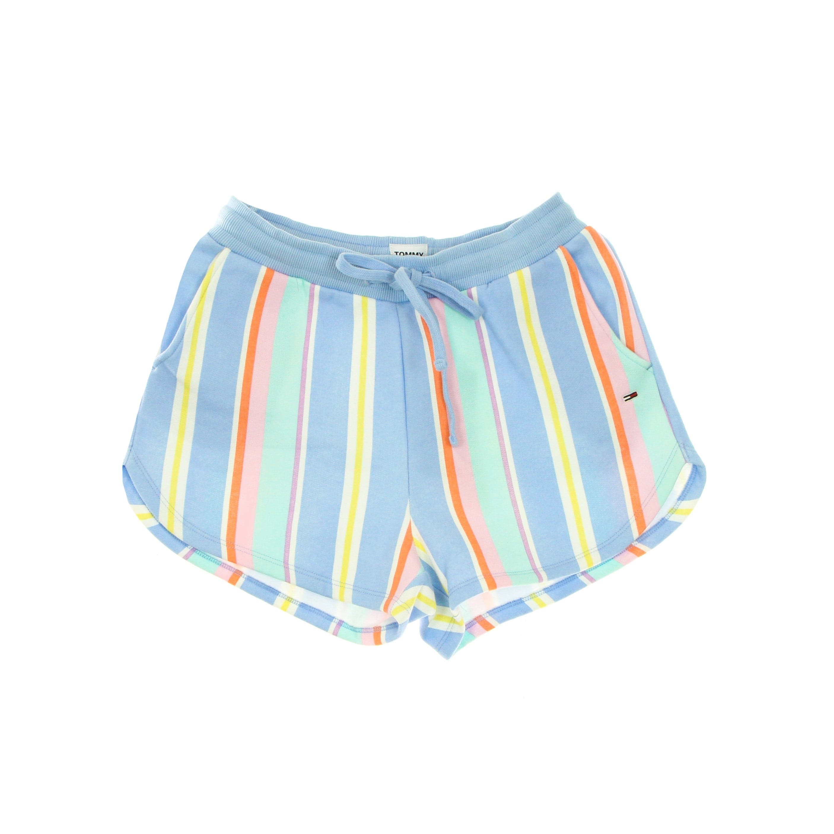 Women's Stripe Sweat Shorts Light Powdery Blue/stripe