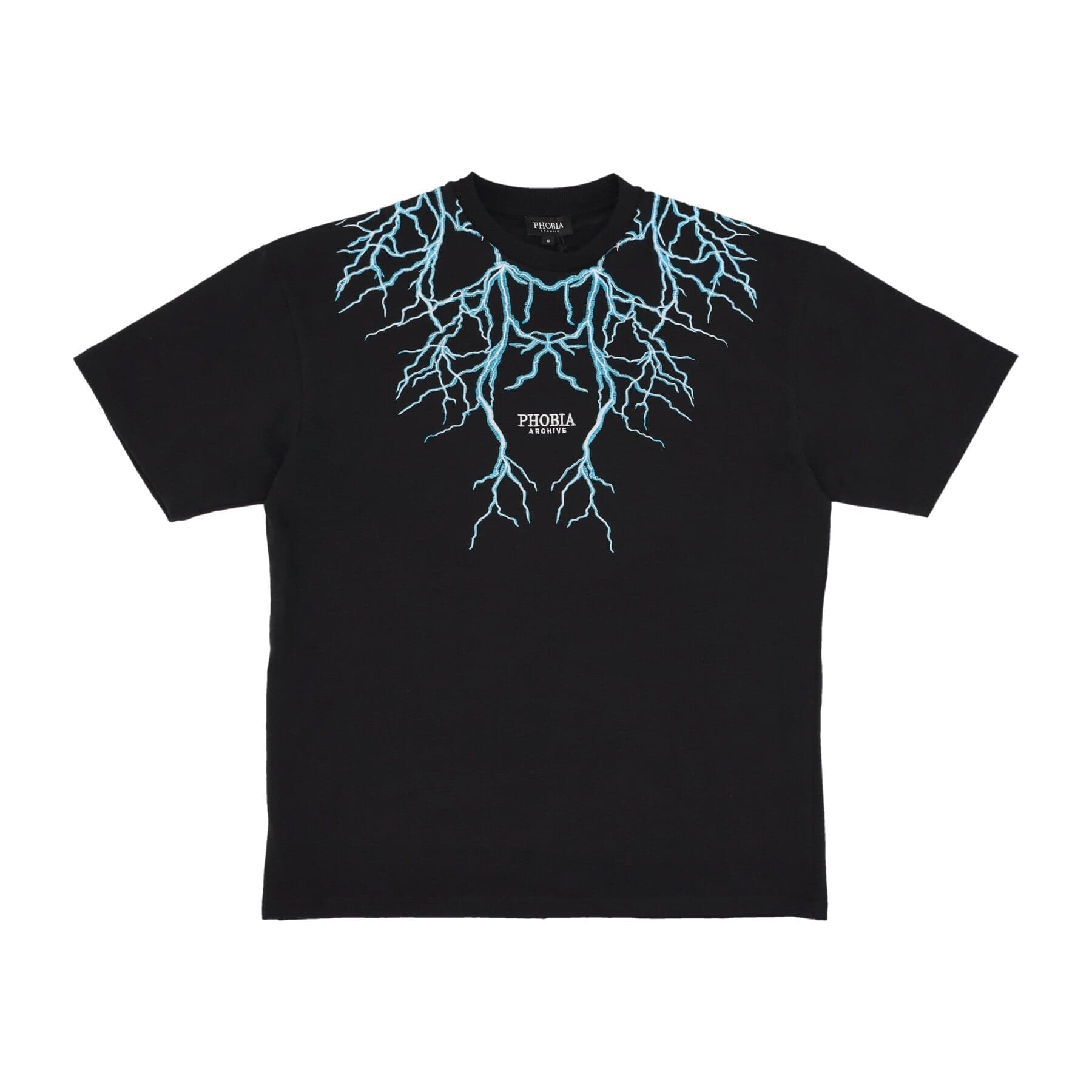 Men's Lightning Tee Black/lightblue T-shirt