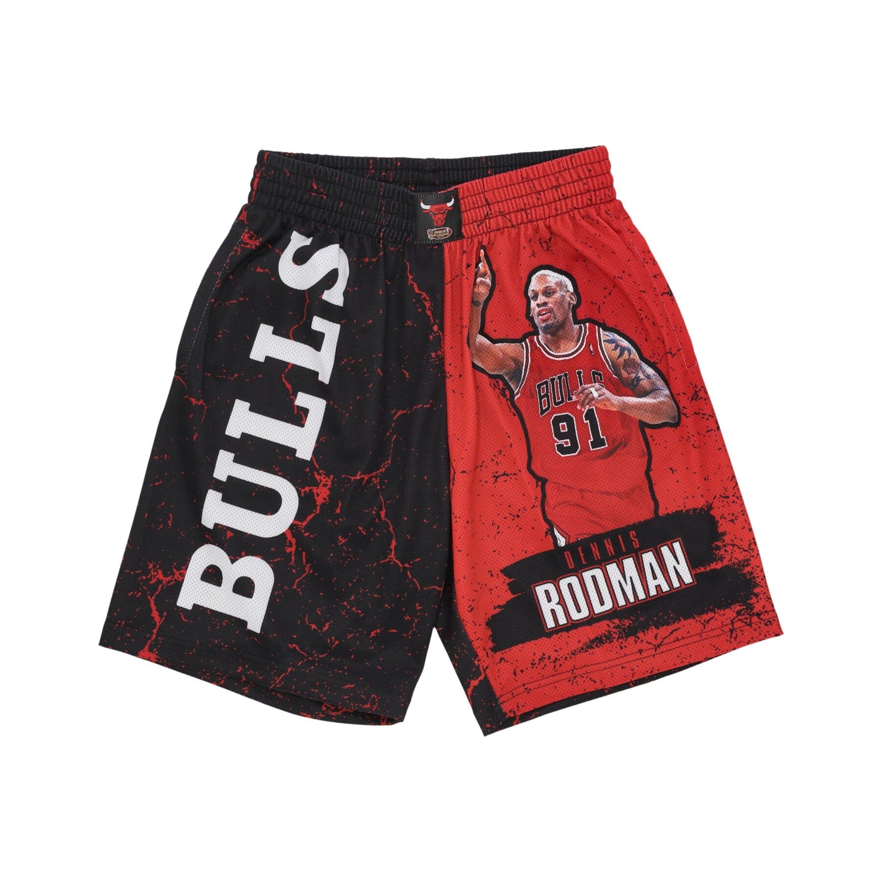 Men's Basketball Shorts Nba Burst Mesh Short No 91 Dennis Rodman Chibul Original Team Colors