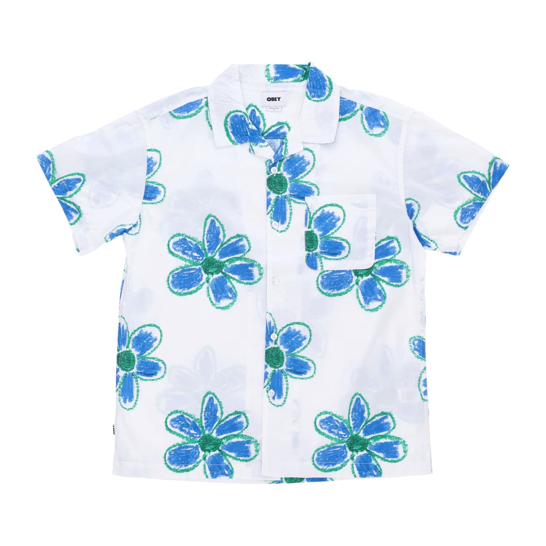 Wyatt Woven Men's Short Sleeve Shirt S White Multi