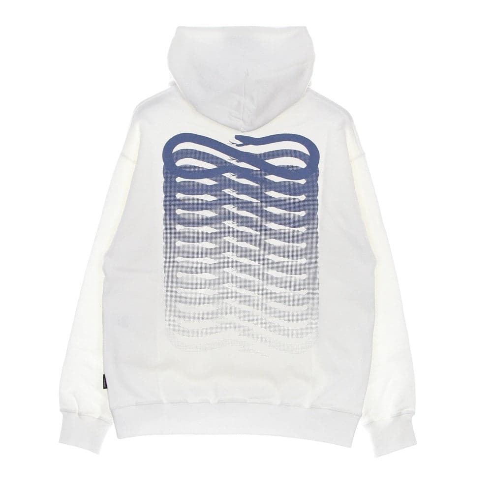Men's Lightweight Hooded Sweatshirt Ribs Blue Hoodie Natural/blue