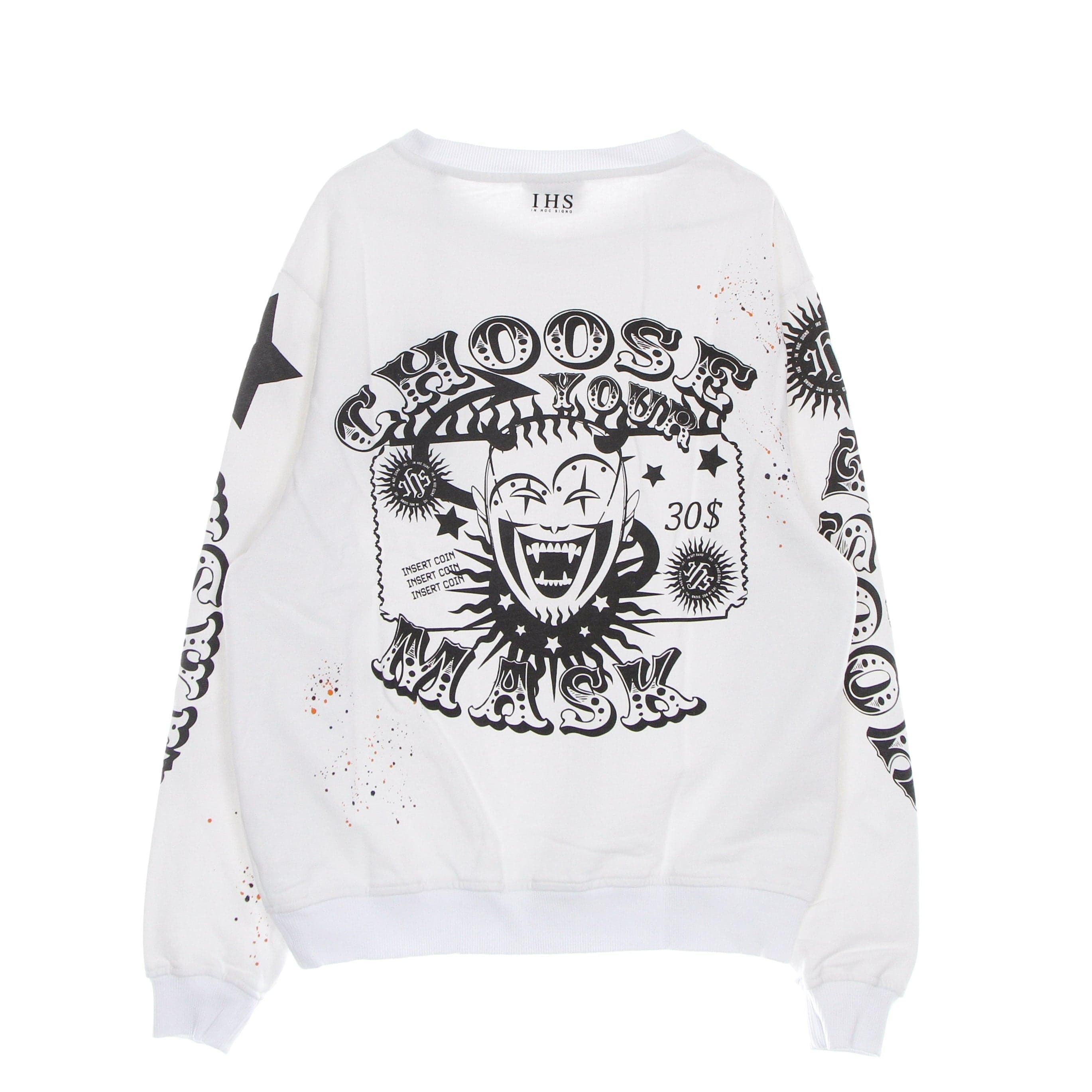 Men's Lightweight Sweatshirt Choose Your Mask Sweatshirt White