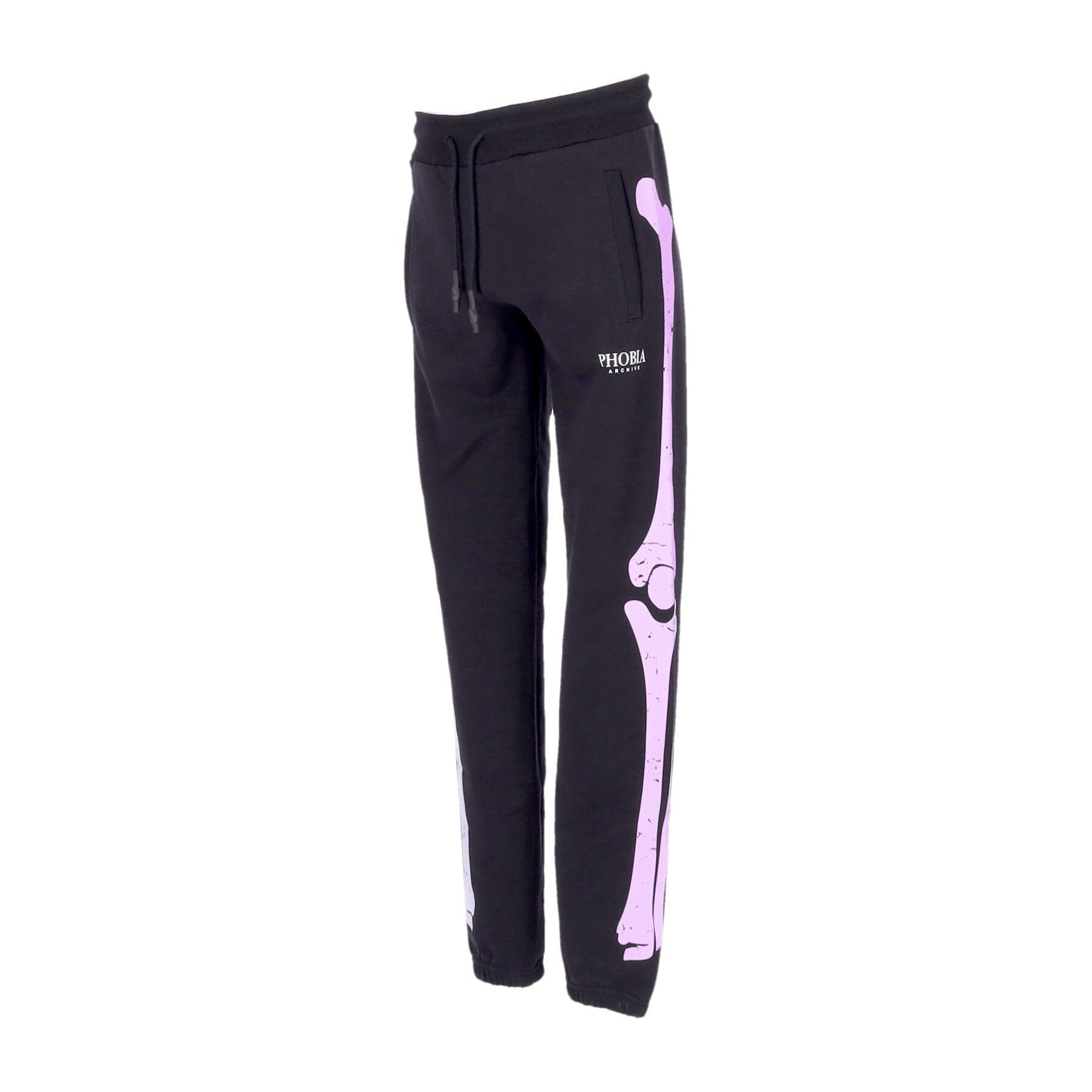 Lightweight Tracksuit Pants Men Skeleton Print Pants Black/purple