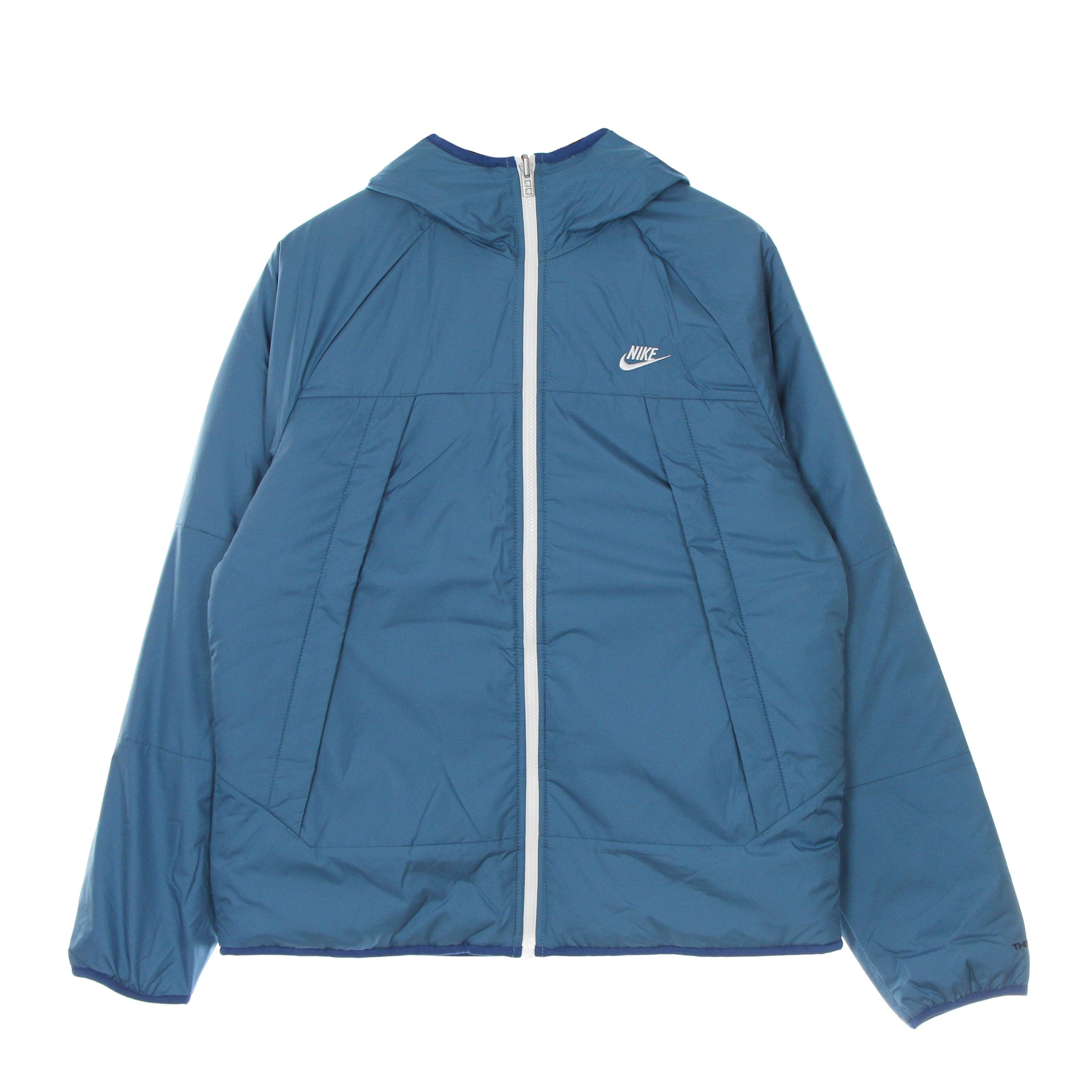 Men's Therma Fit Legacy Reversible Hooded Jacket Rift Blue/saturn Gold/sail
