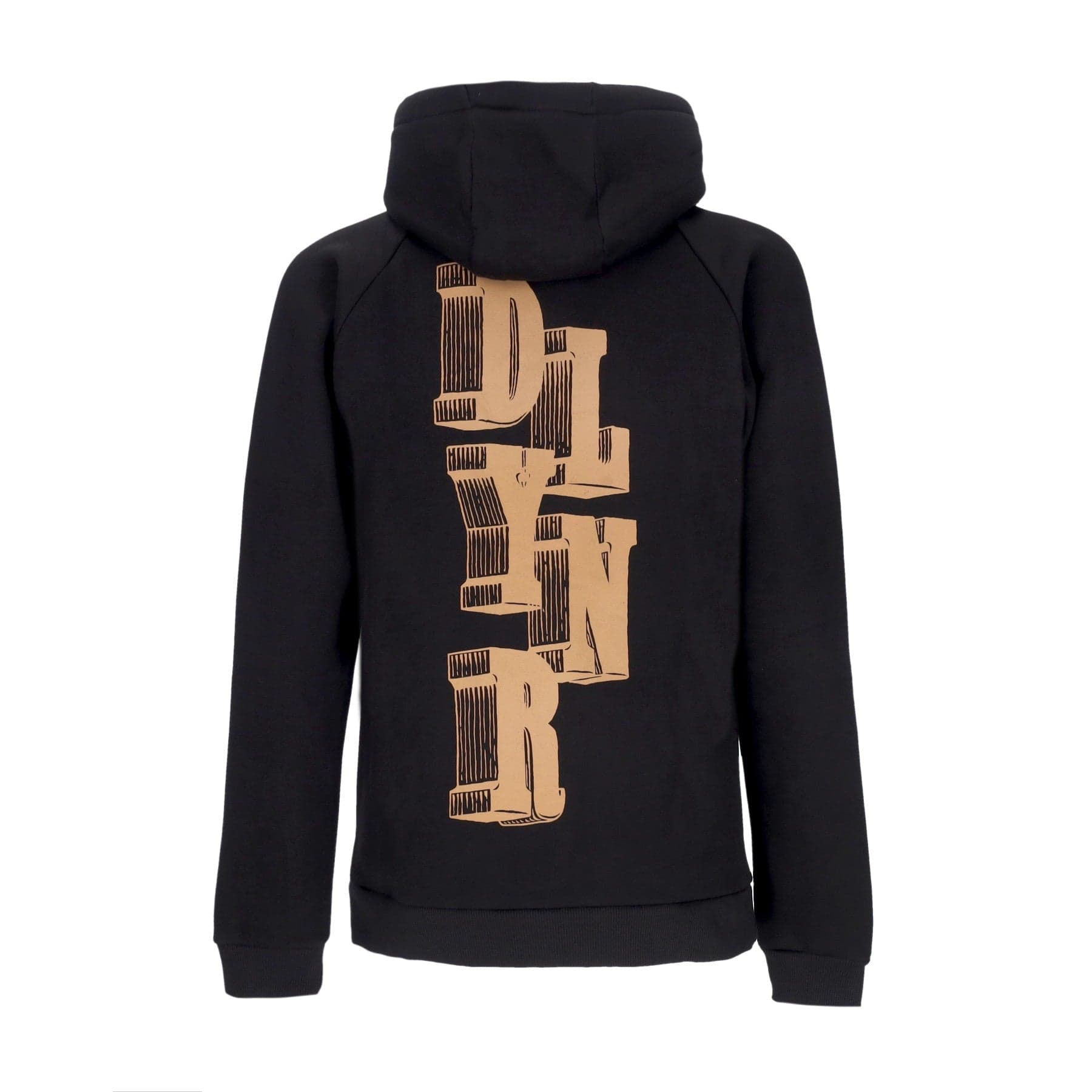 Men's Letter Block Hoodie Black