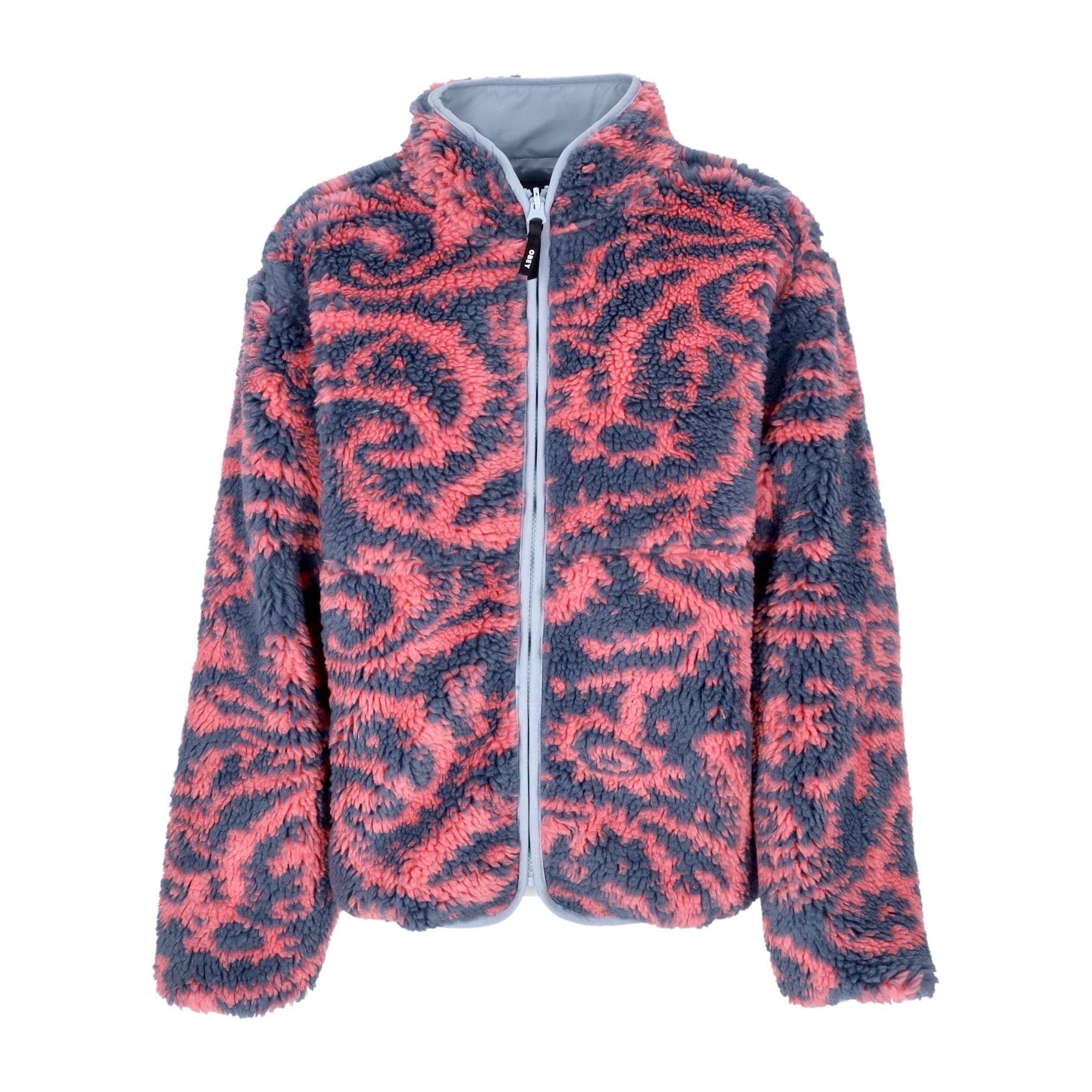Teddy Bear Women's Aiden Sherpa Jacket Reversible Sweet Coral Multi