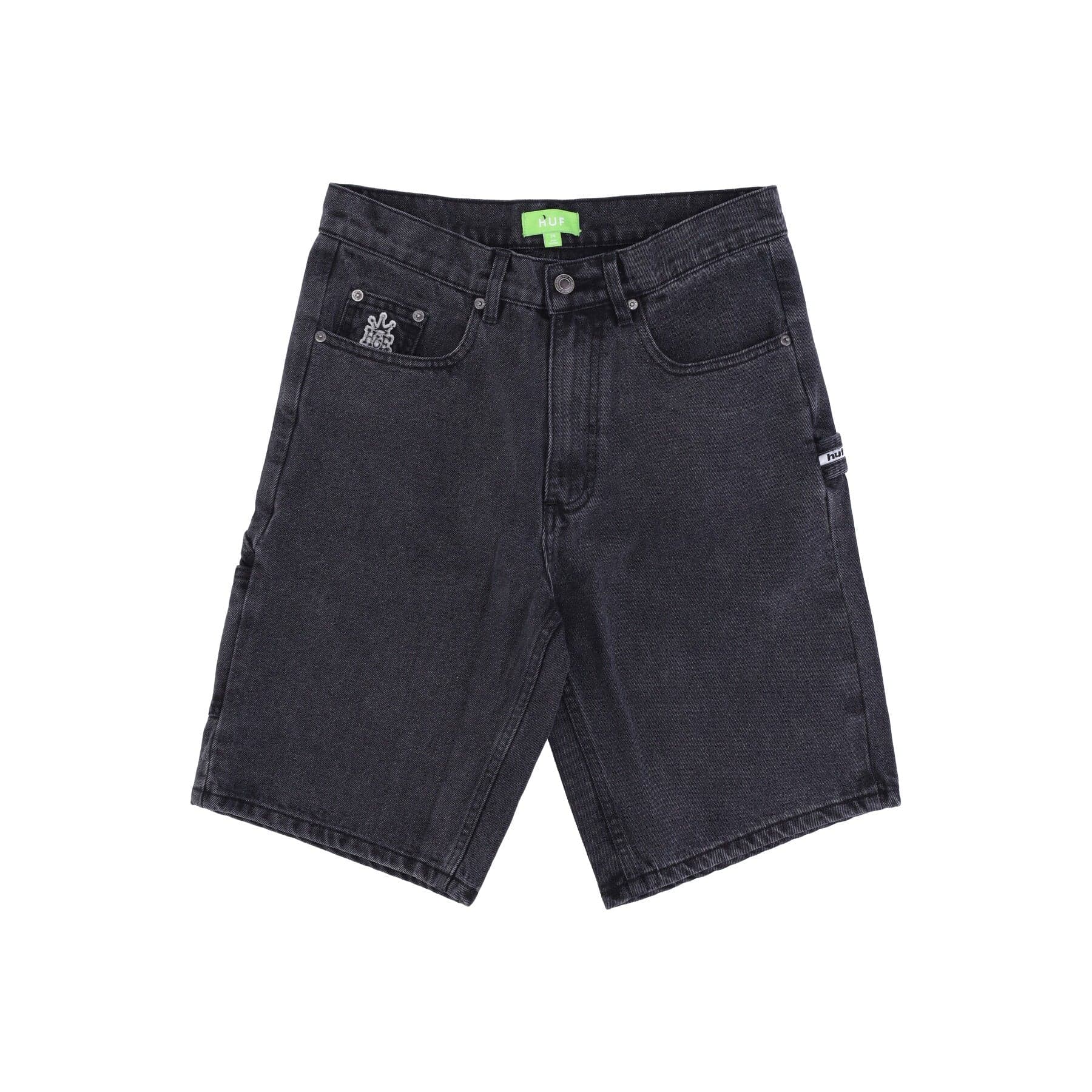 Huf Workman Short Men's Jeans Black Denim