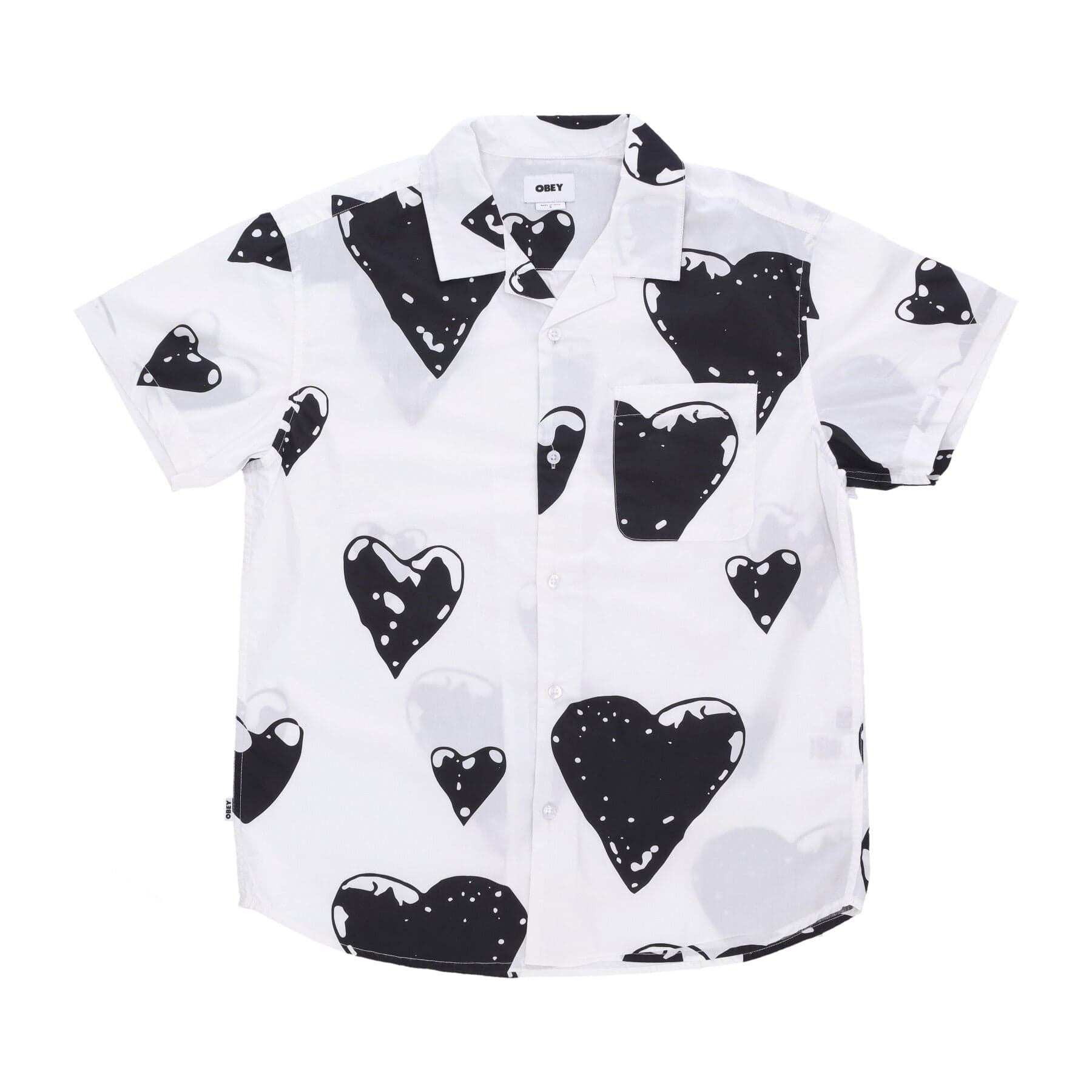 Loveless Woven Men's Short Sleeve Shirt White Multi