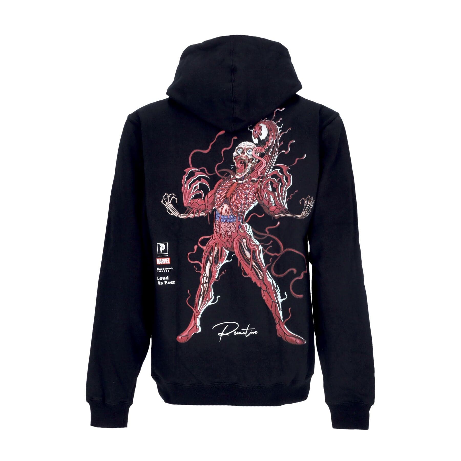 Carnage Hoodie X Marvel X Nychos Black Men's Hoodie