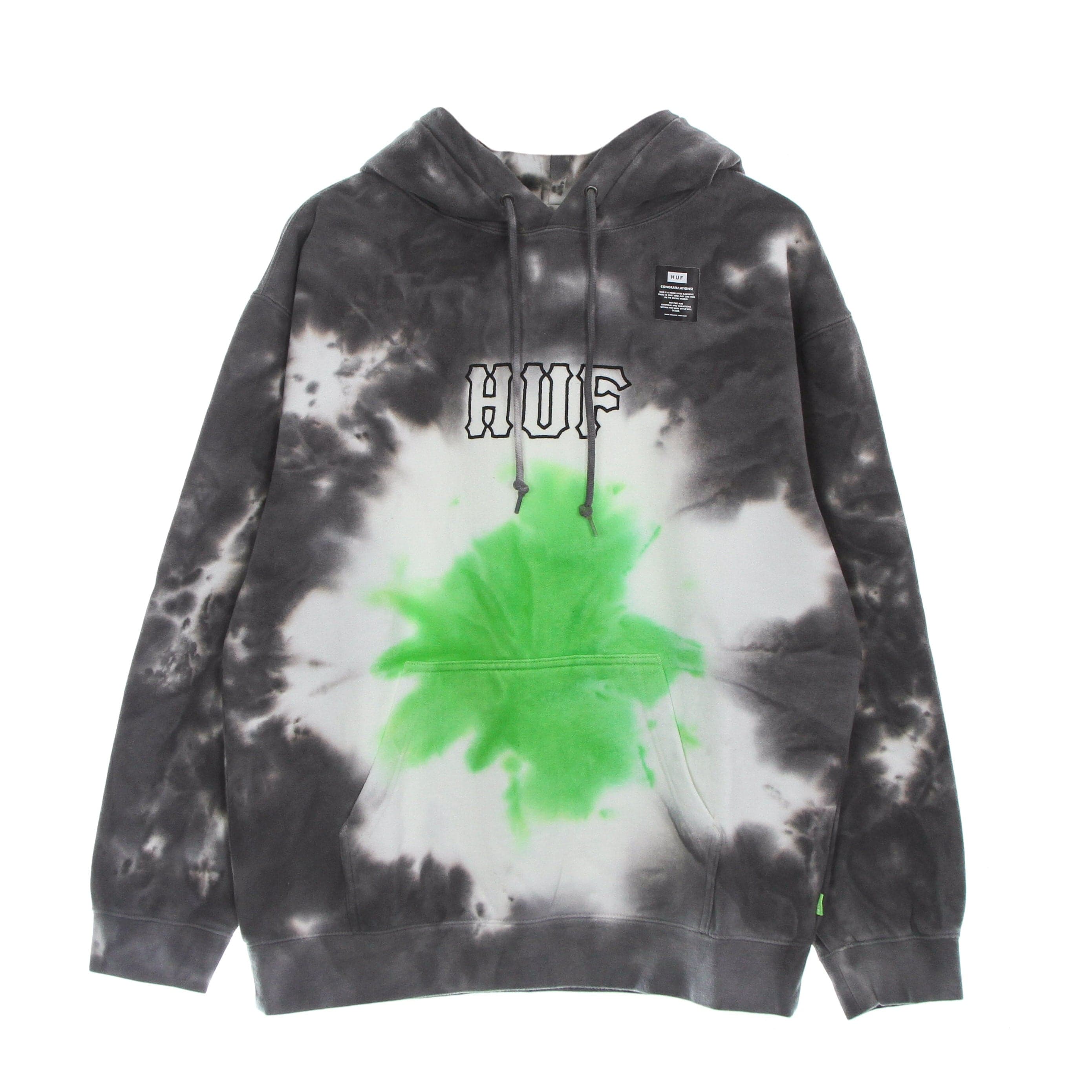 High Dye Men's Hoodie P/o Tiedye Hoodie Huf Green